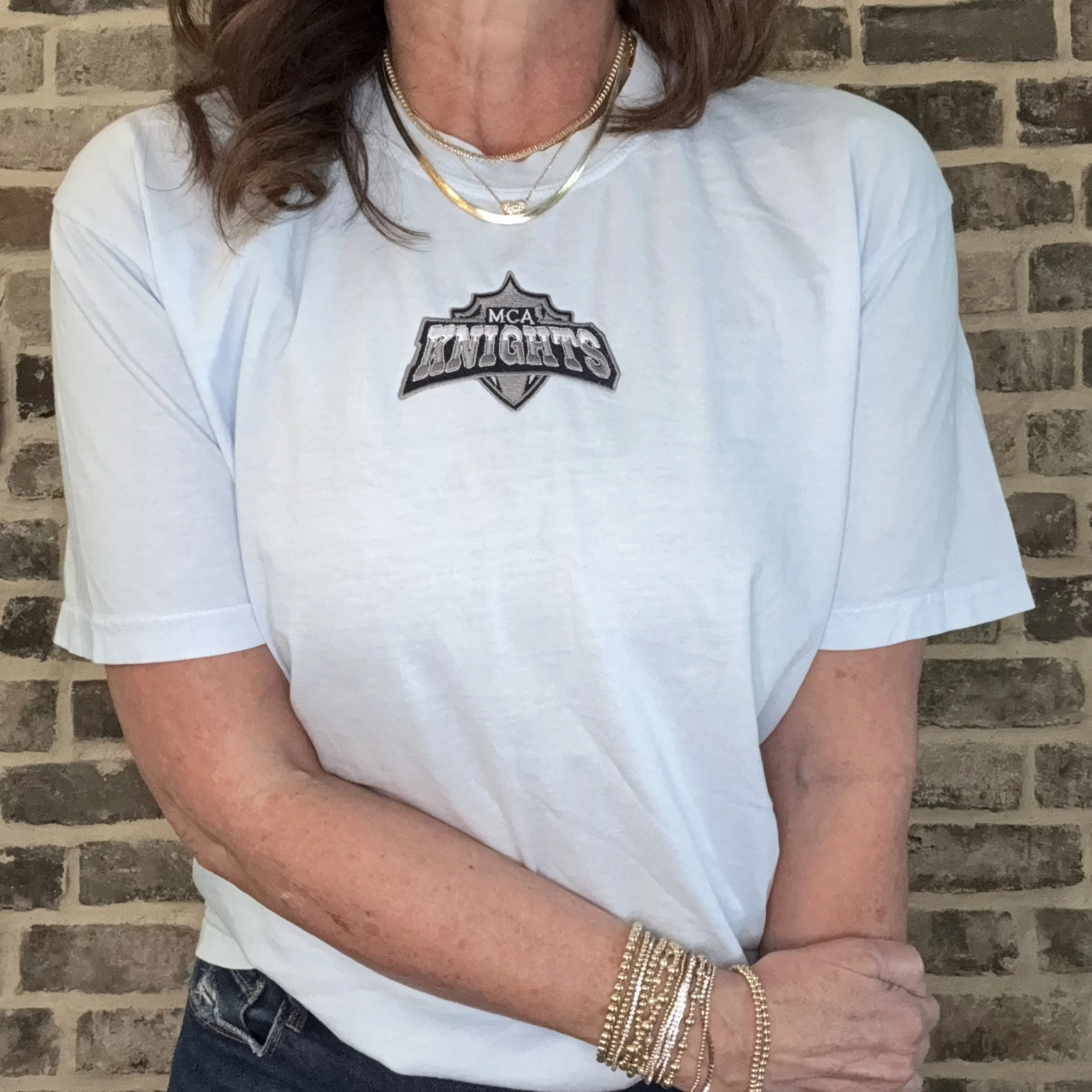 Adult Athletic Logo Tee - Light Blue