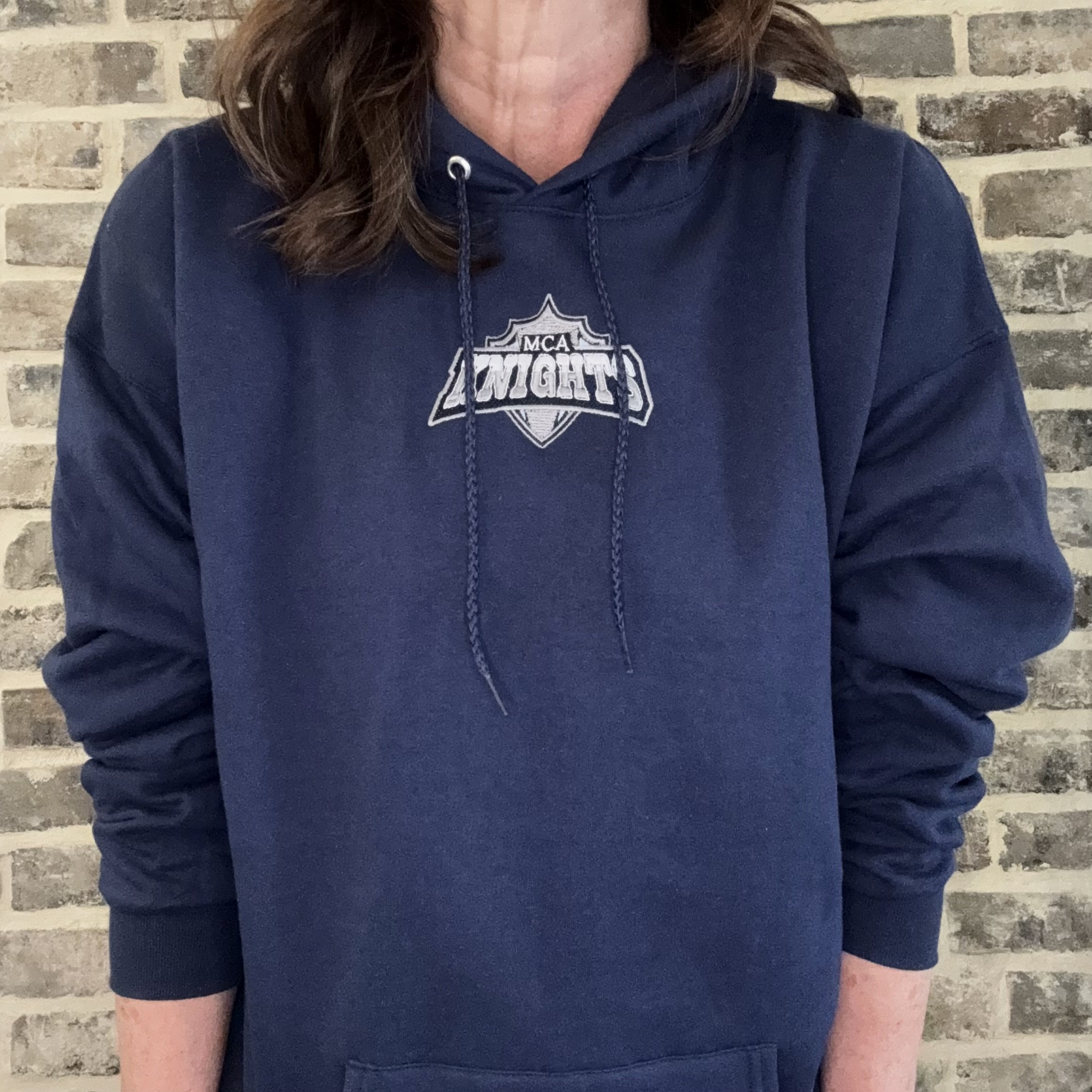 Adult Athletic Logo Hoodie - Navy