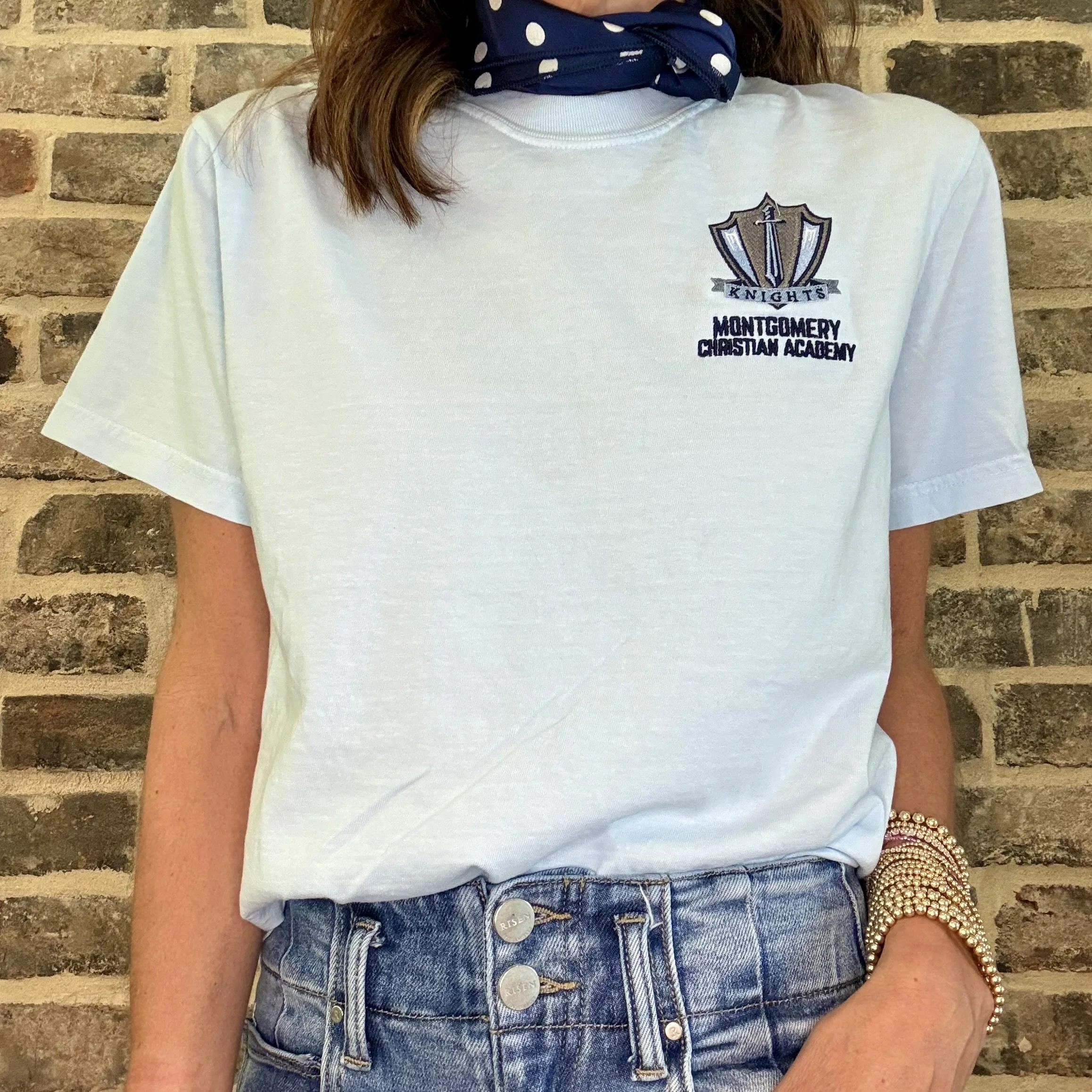 Adult Academic Logo Tee - Light Blue