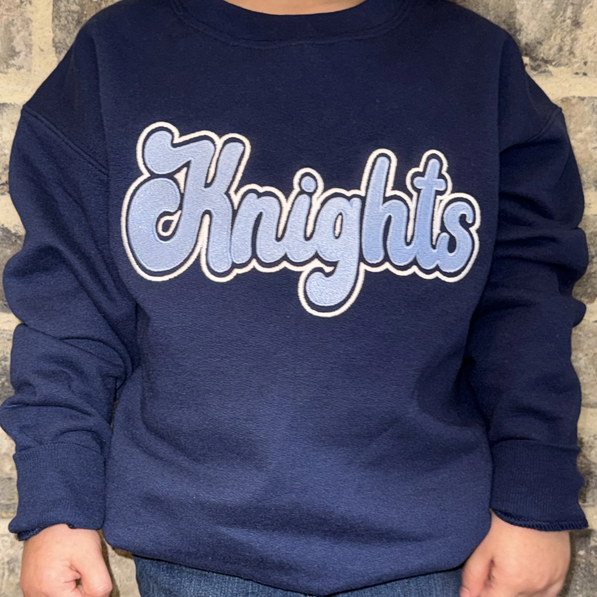 Youth Groovy Baby Crewneck Sweatshirt - Navy