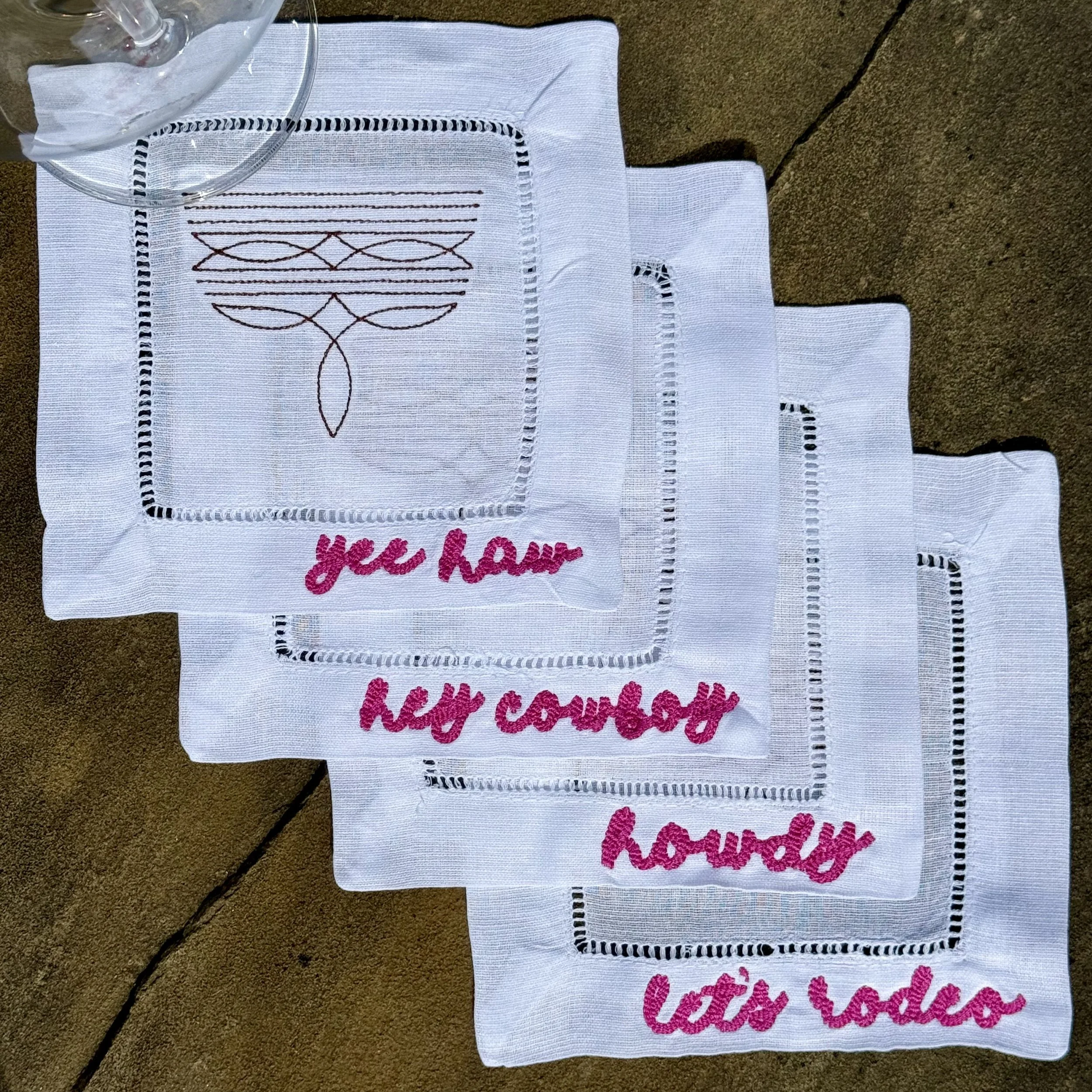 Sammie & Jack's  Linen Cocktail Napkins