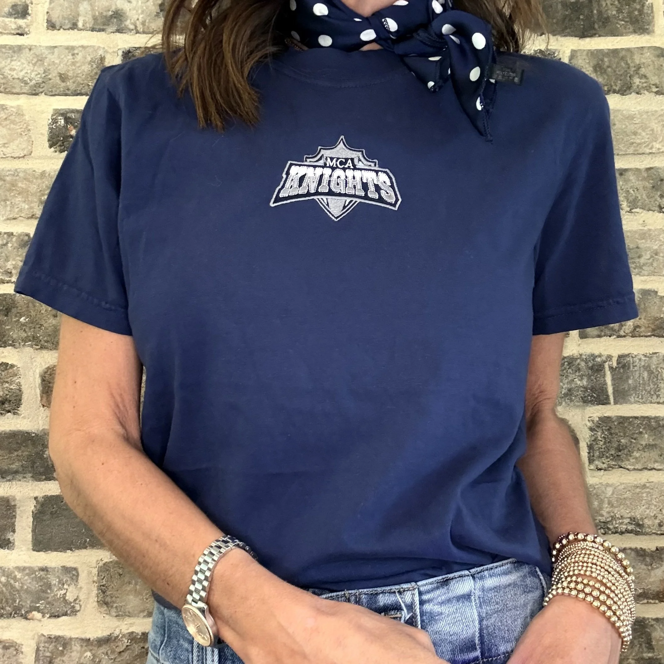 Adult Athletic Logo Tee - Navy