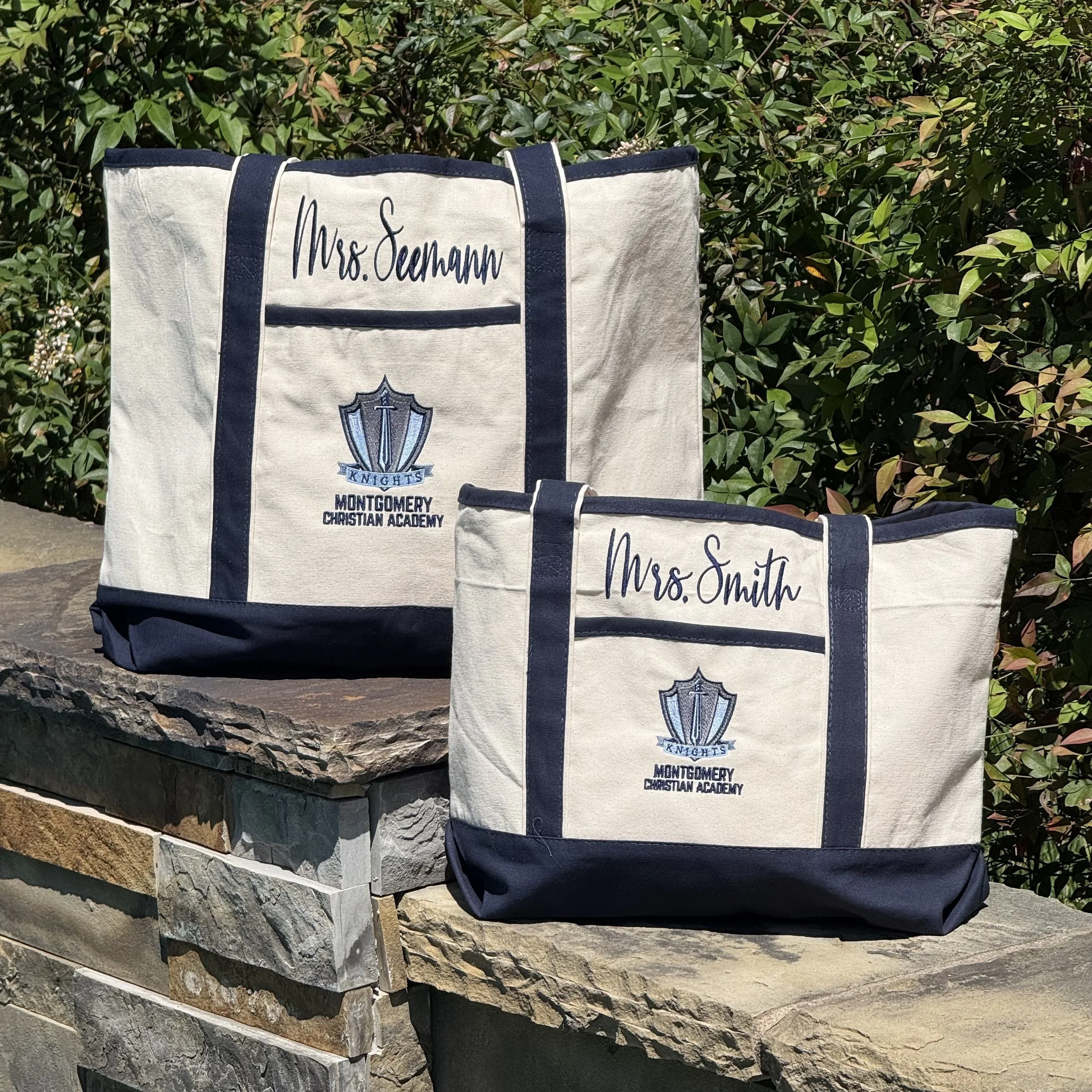 Knights Large Canvas Tote Bag - Academic Logo