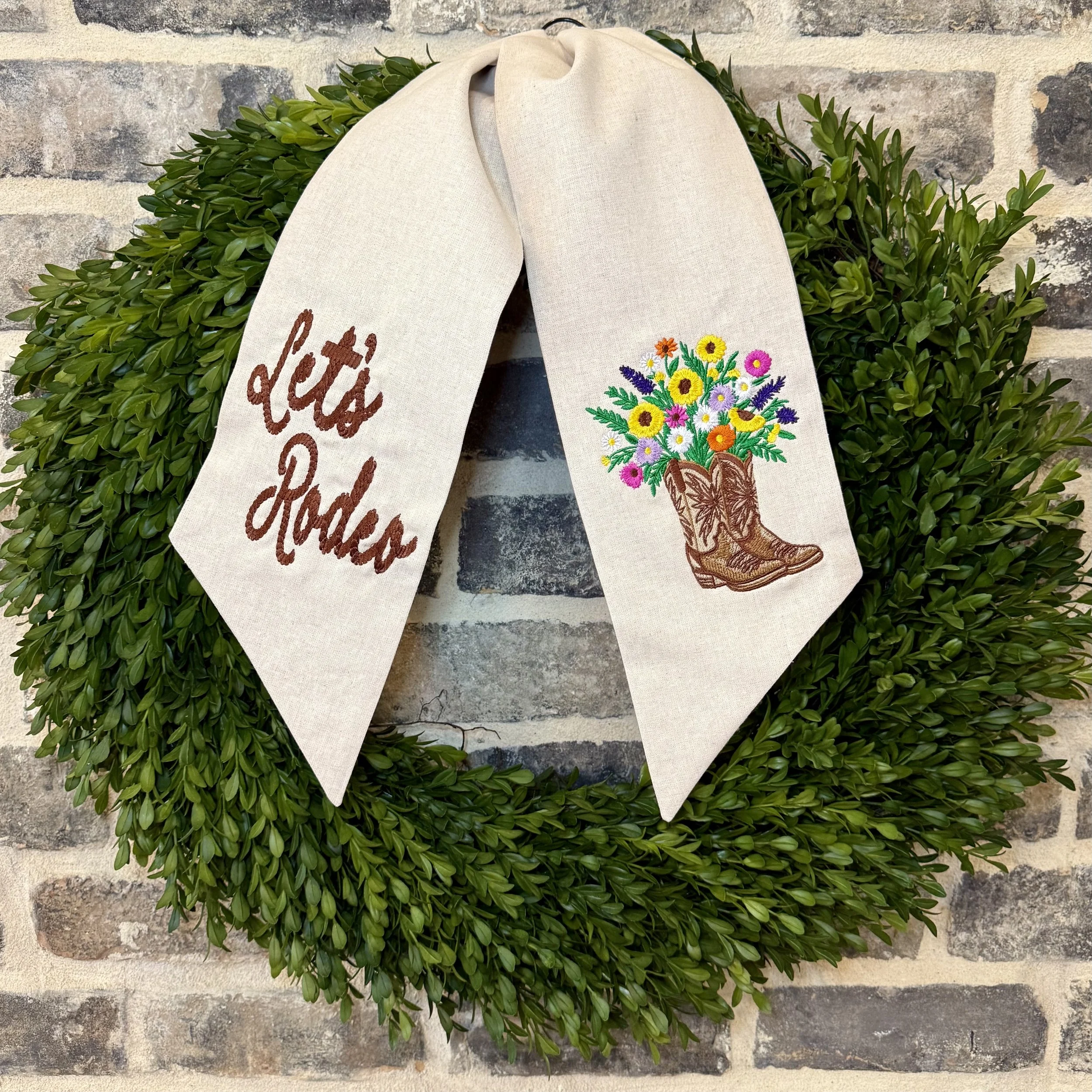 Let's Rodeo Wreath Sash