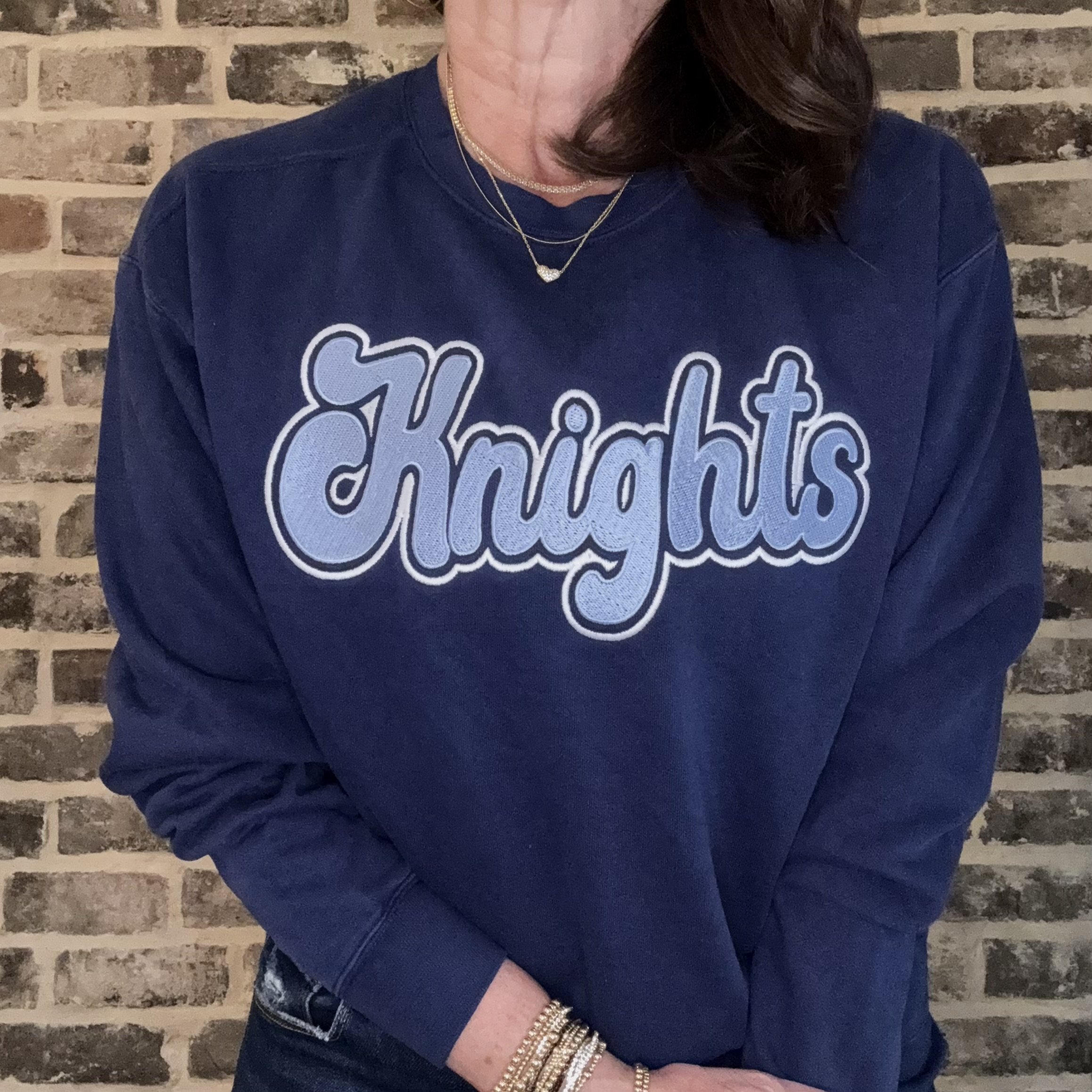 Adult Groovy Baby Crewneck Sweatshirt - Navy