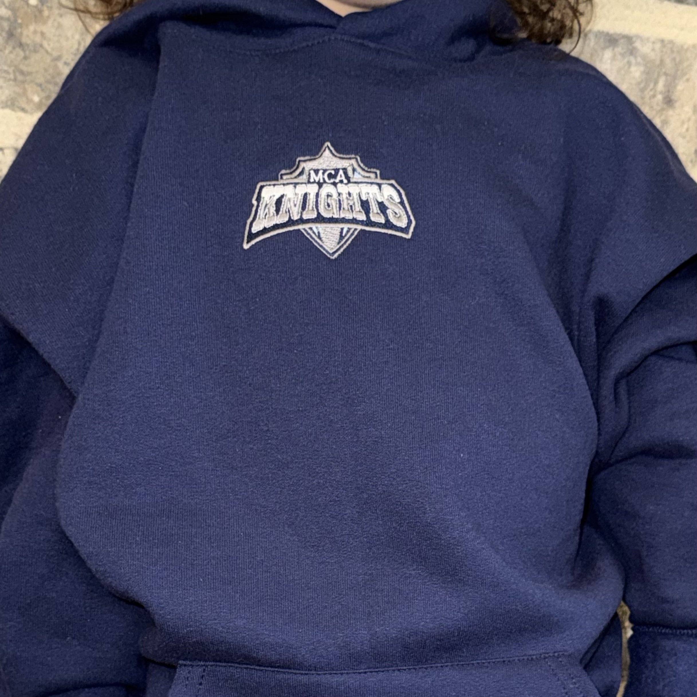 Youth Athletic Logo Hoodie - Navy