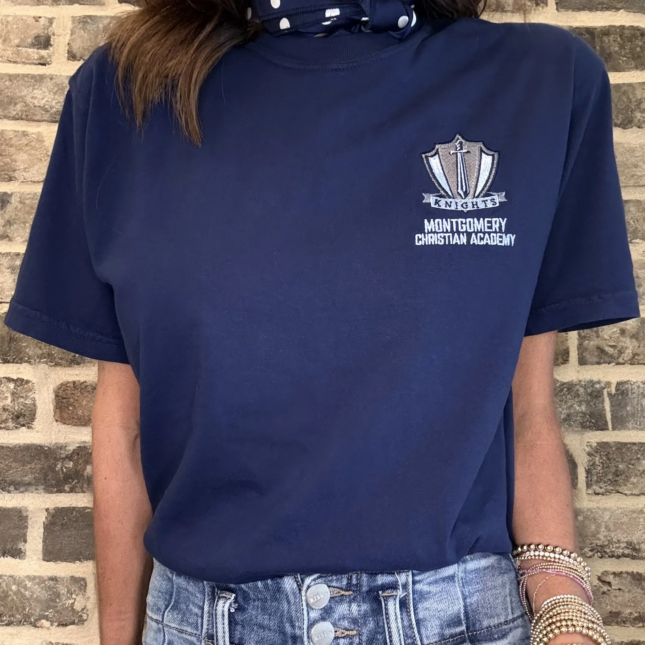 Adult Academic Logo Tee - Navy