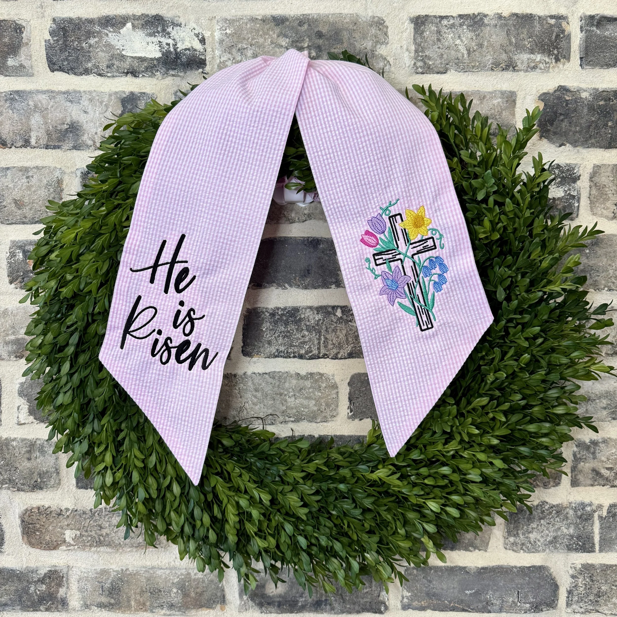 He is Risen Wreath Sash