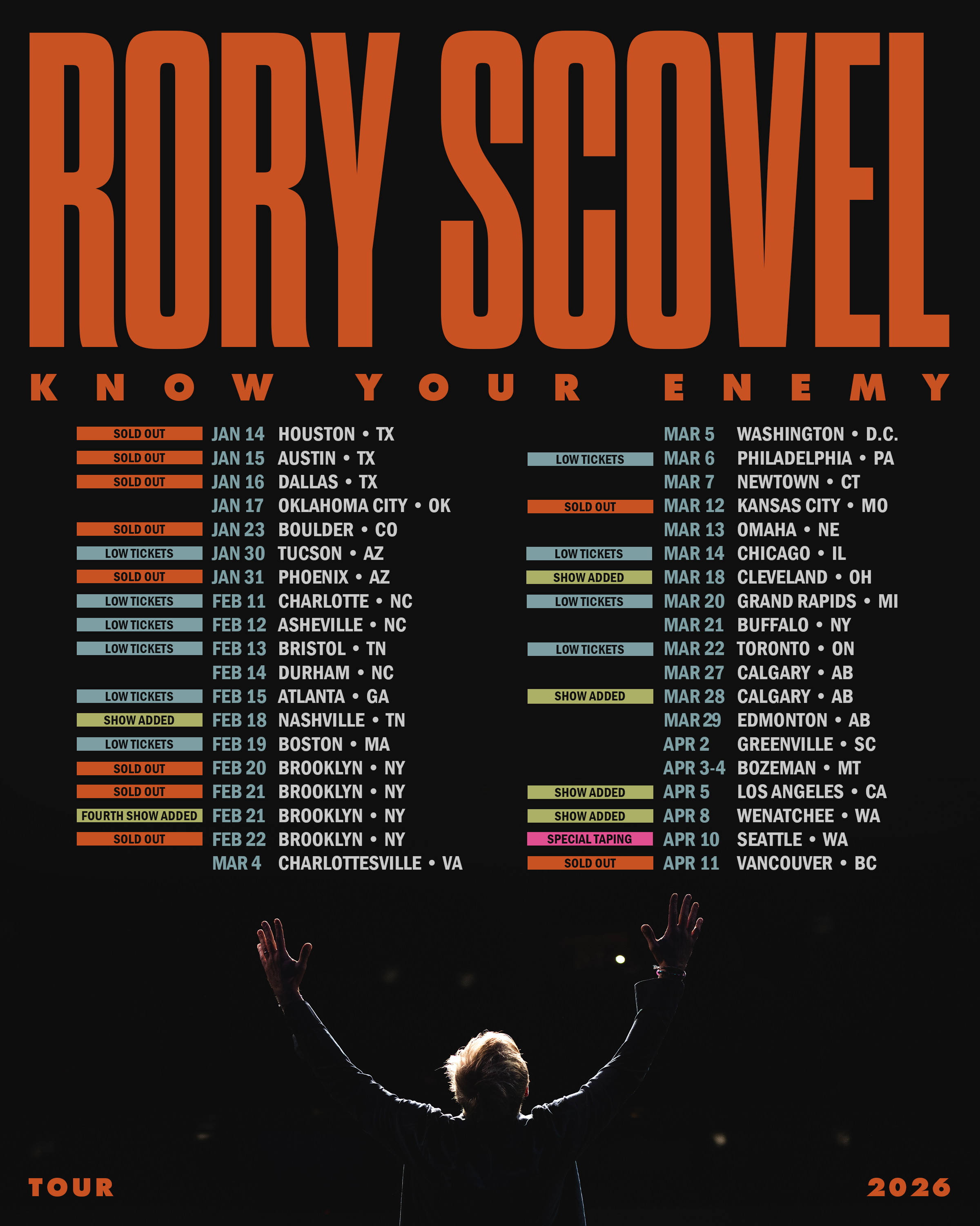Rory Scovel Tour Dates Poster