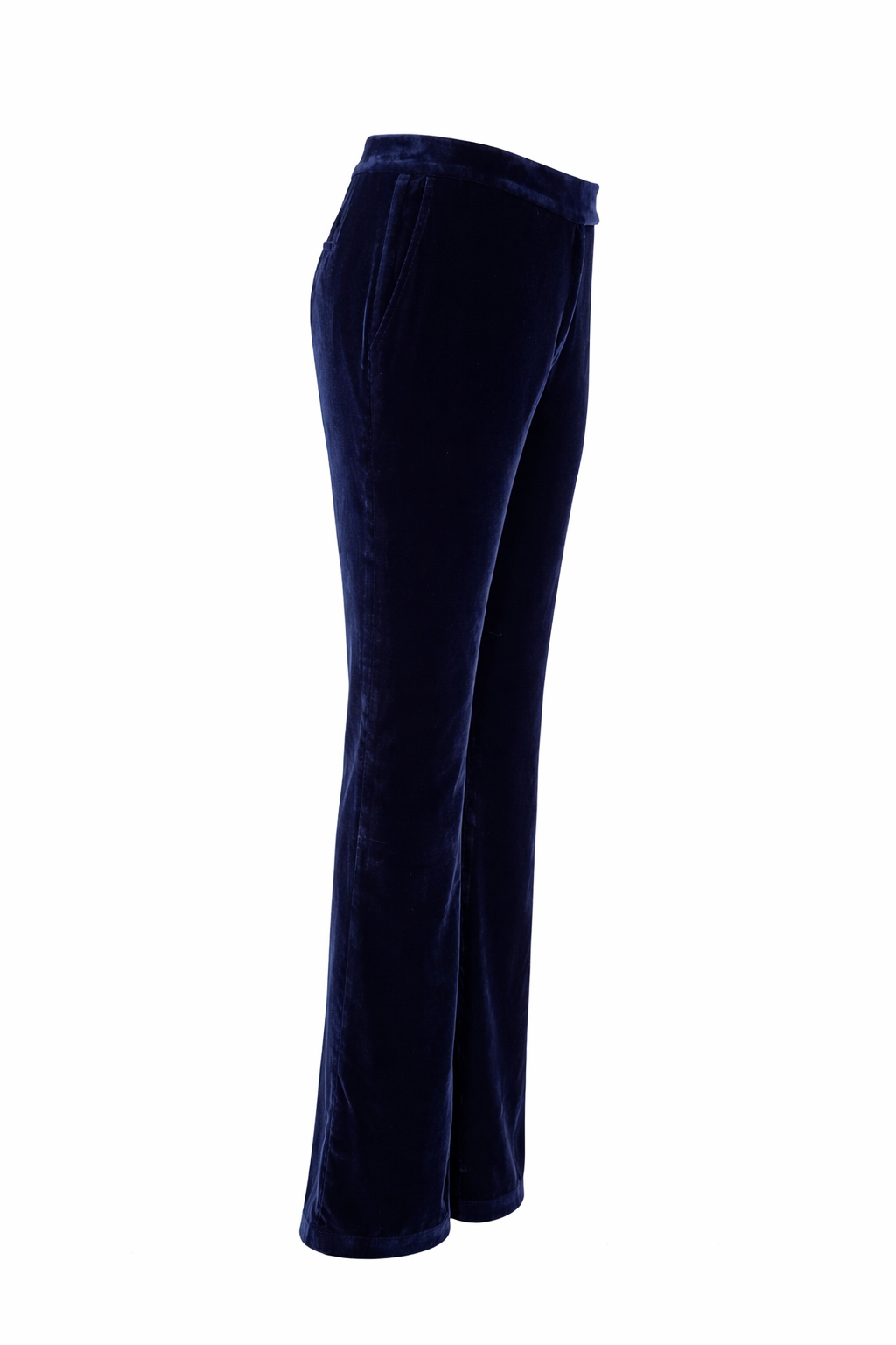 Style - BK26008 , Description - SKINNY FLARE PANT  , Material - VELVET  NYLON SATIN  , Colour - NAVY B.png