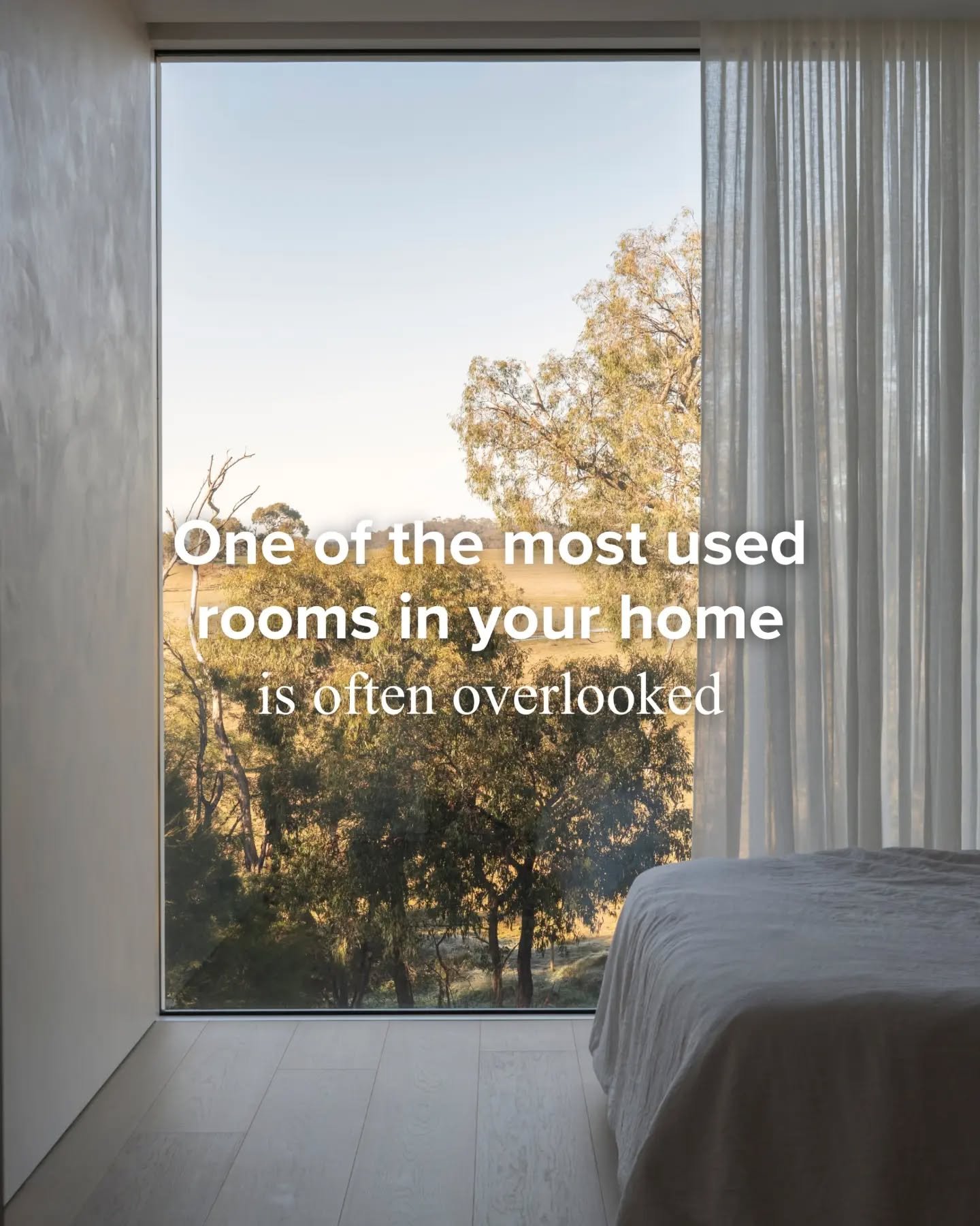 When designing a home, bedrooms are often treated as an afterthought.

But considering we spend roughly a third of our lives in them, they deserve just as much attention as the kitchen or living area. Natural light, views, proportions and material se