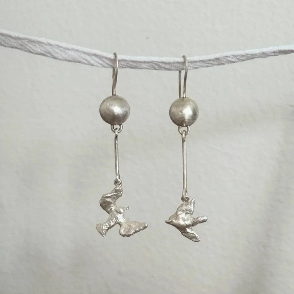 bird earrings—inspired by a photograph