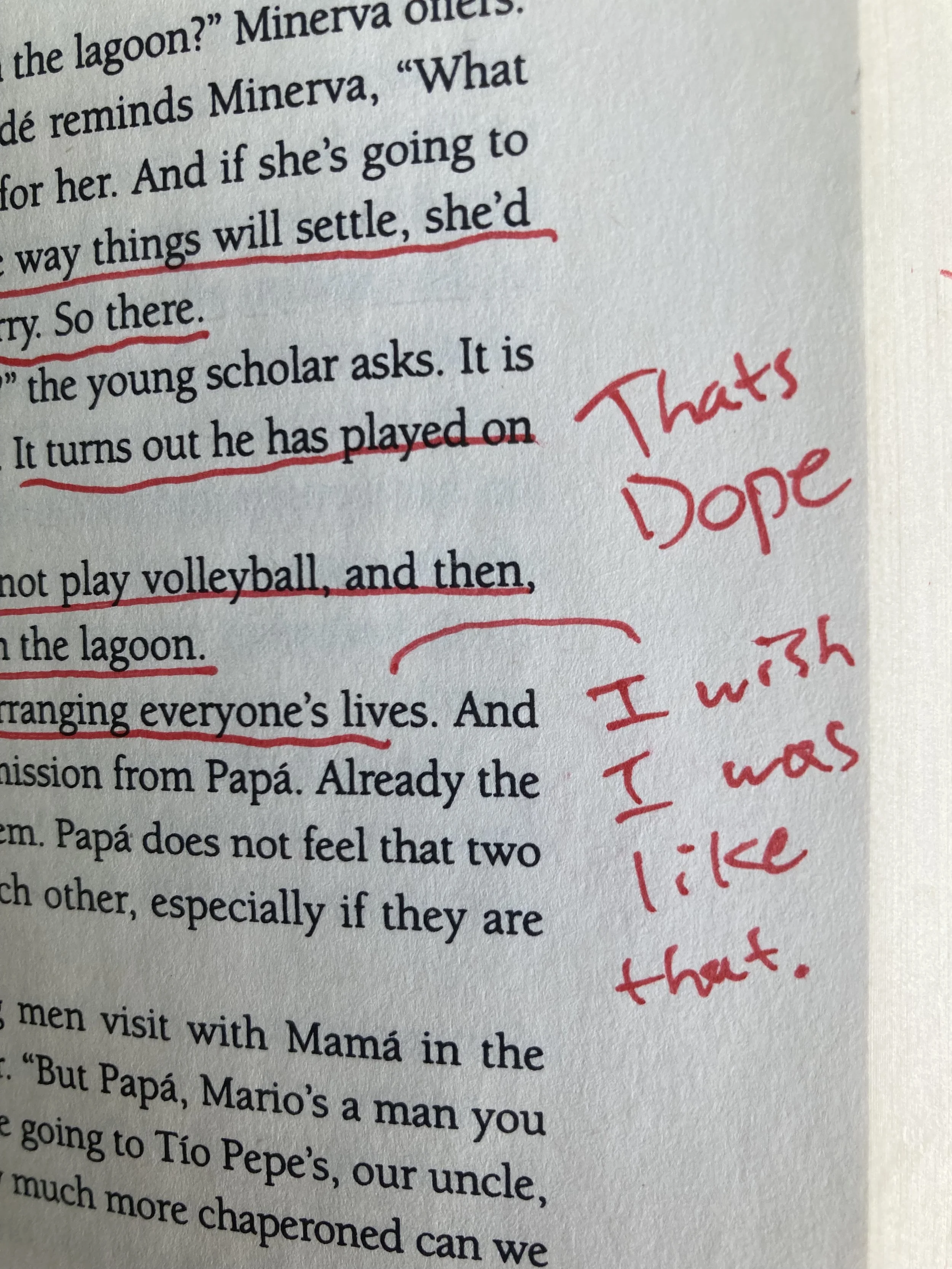 Notes left behind from a previous reader inside my used copy of “In the Time of the Butterflies”