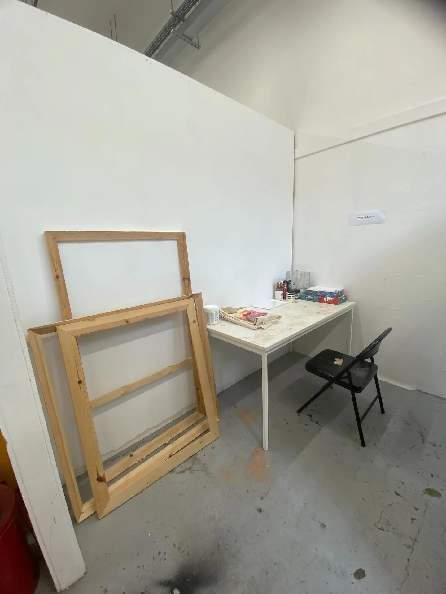 @uhkechi - As a part of my programme, we each got allocated a studio. It is in a shared room with other first and second year students also doing the MFA. I am used to working alone at home, so this was a big adjustment for me, but I am excited to de