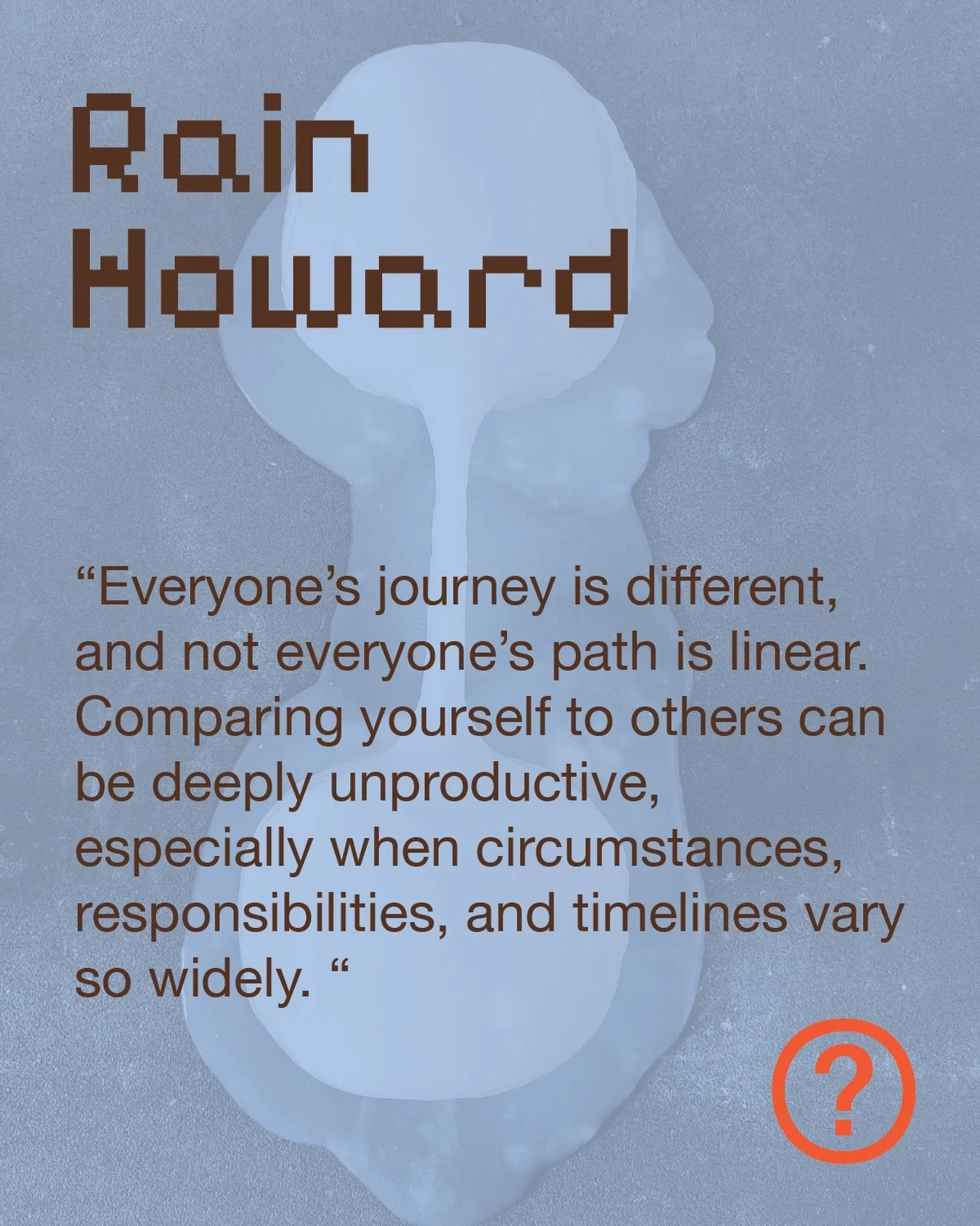 @just_call_me_rain_ &ndash; Rain&rsquo;s creative practice is a multifaceted exploration of identity, challenging the physical and conceptual boundaries that define us. Through sculpture, performance, and critical research, they seek to illuminate th