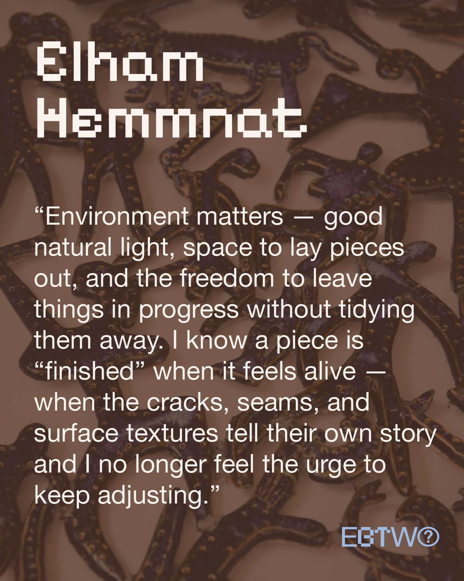 @elham__hemmat - Hi, I&rsquo;m Elham Hemmat. I&rsquo;m originally from a small town in Iran famous for its ceramics, and I&rsquo;ve been living in the UK since 2019. I turned to art because I&rsquo;ve always found it easier to communicate through mak
