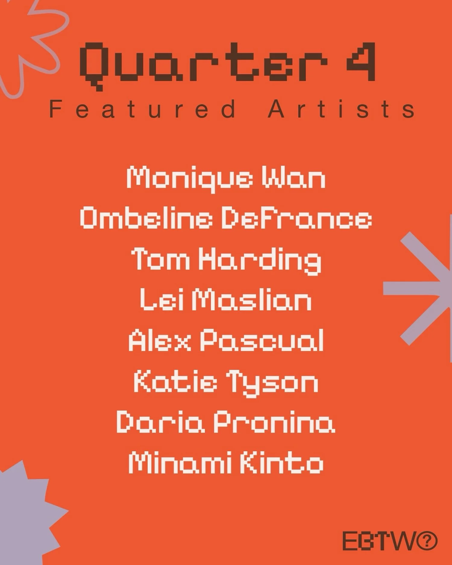 🅰🅽🅽🅾🆄🅽🅲🅴🅼🅴🅽🆃

We&rsquo;re so excited to share the next lineup of Featured Artists for Quarter 4! Starting next week, be sure to follow along as we highlight these creatives!! Be sure to give them a follow and check back in throughout the 