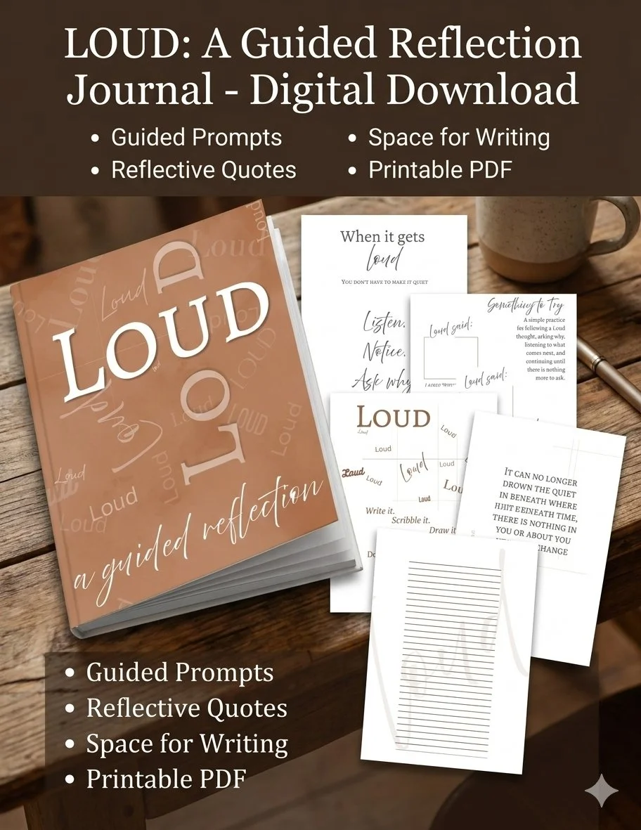 Guided Reflection PDF | Overthinking Self Care Journal Prompts (Digital Download)
