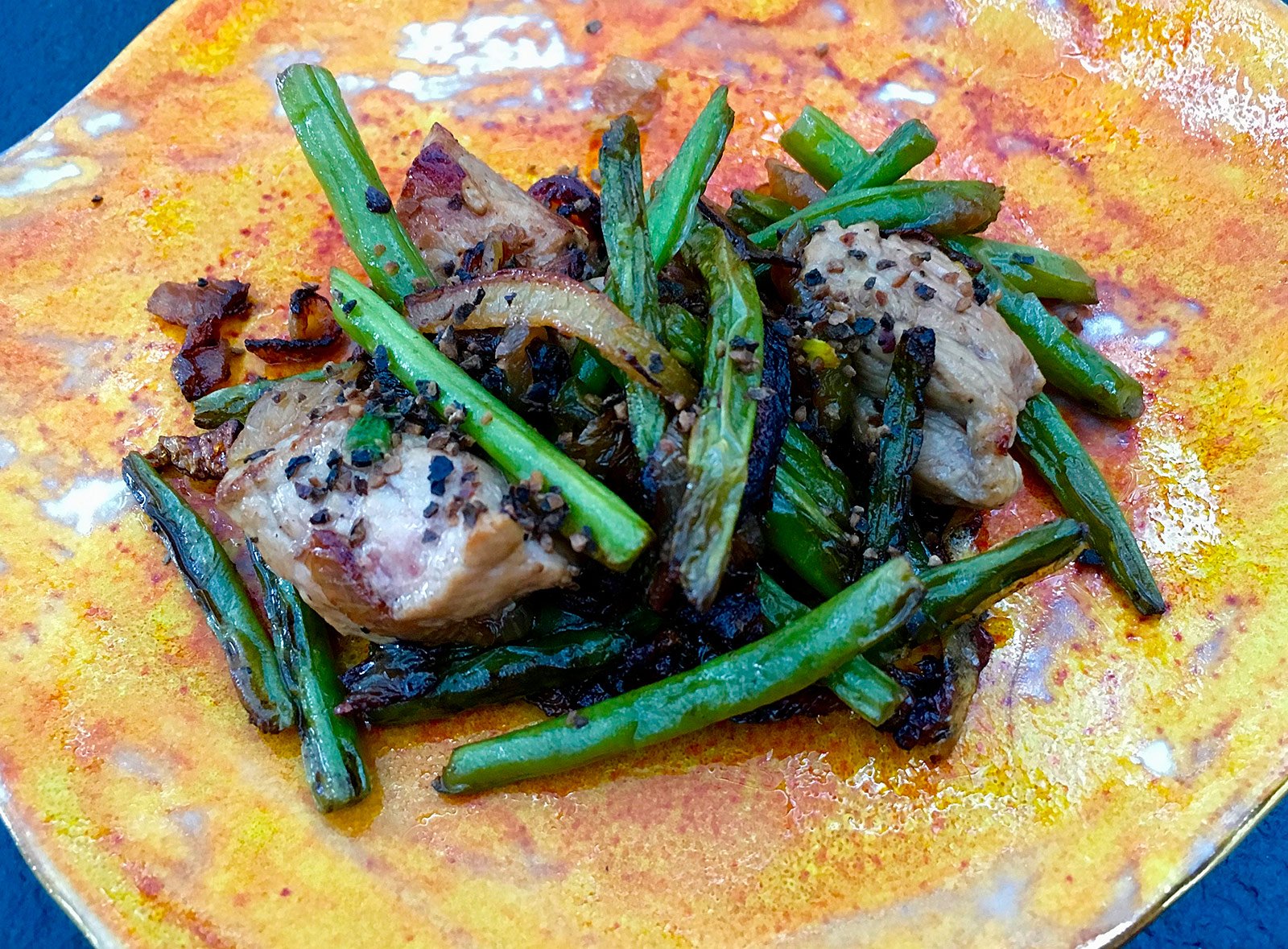 Bocconcini di vitello con fagiolini
