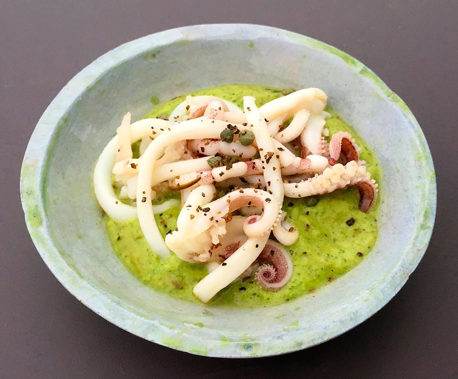 Calamari grigliati con salsa verde