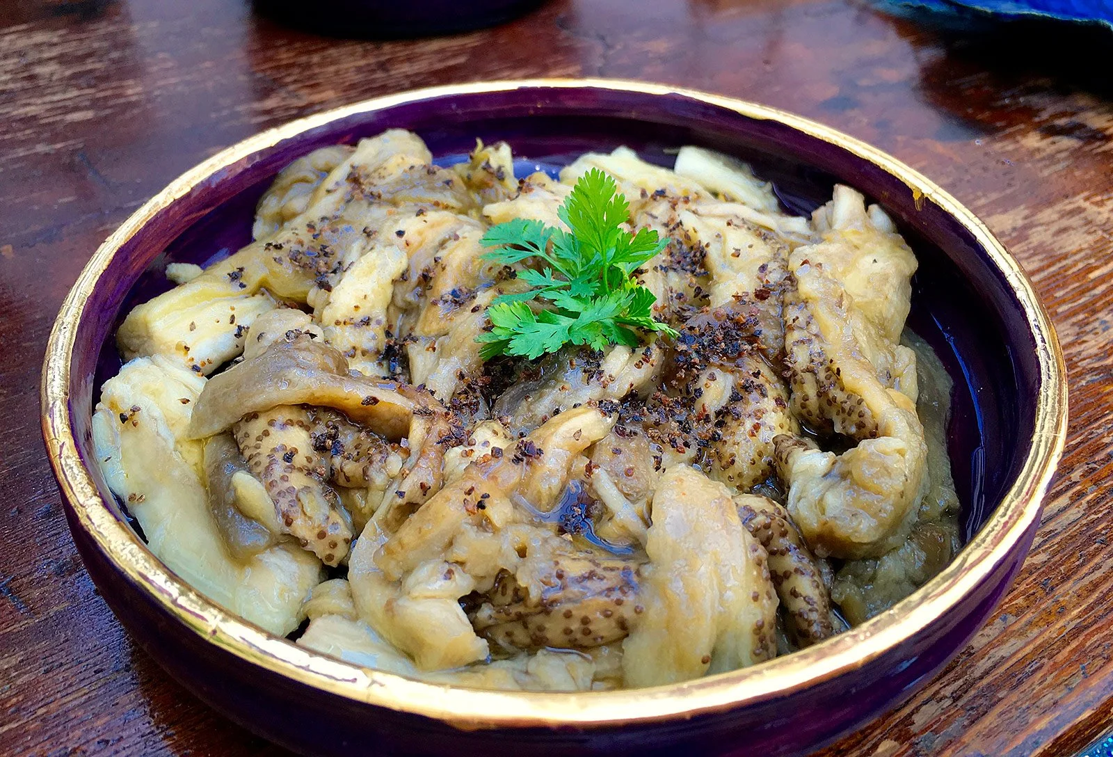 Melanzane intere al forno con coriandolo