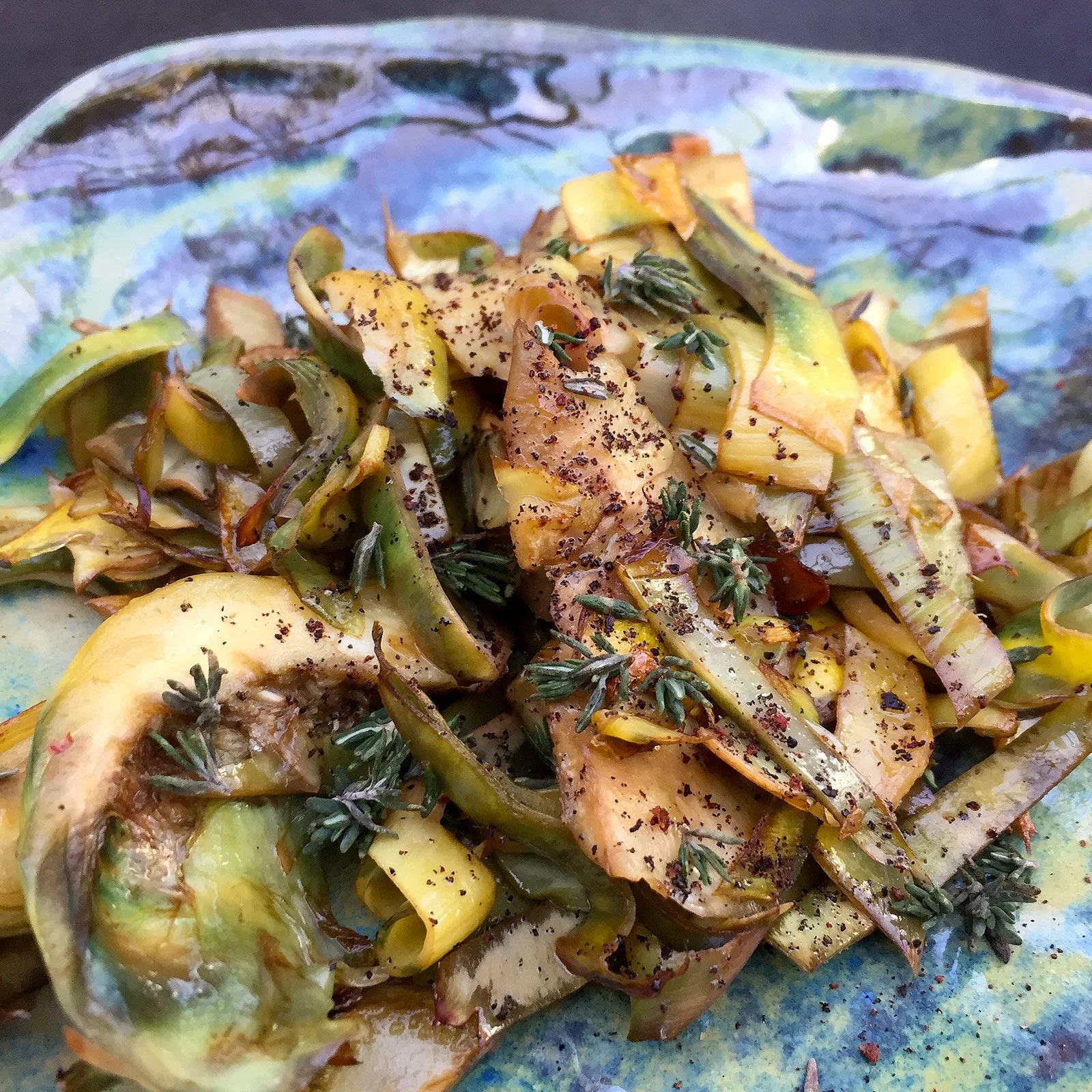 Spicchi di carciofo al timo e limone