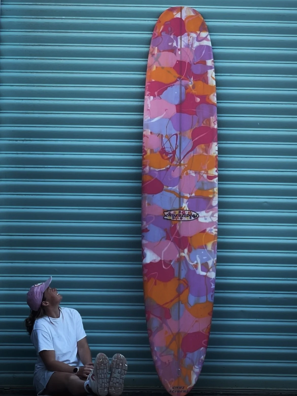 Big 10&rsquo; for @ange_lawn 

Built start to finish with one pair of hands. Few km&rsquo;S in this one 🏃&zwj;♀️ 

Thanks Ange for supporting me 🫶🏼

#ladysliders #customsurfboard #nzmade #nzsurf #longboard
