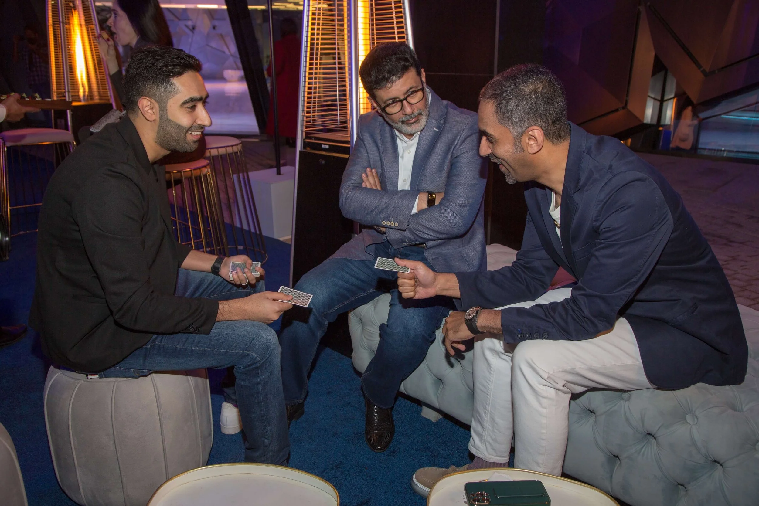 Whagic interacting with audience at a private corporate show