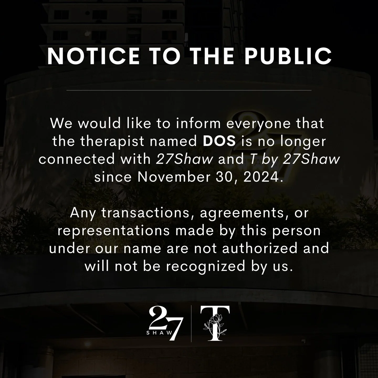 NOTICE TO THE PUBLIC 📢
Please be guided accordingly. Thank you! 🖤