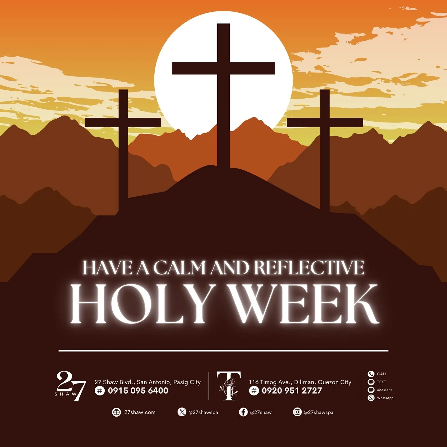 A time for stillness, grace, and mindful thought&mdash;wishing you a calm and reflective Holy Week. ✨

#ThisIs27Shaw
#Tby27Shaw