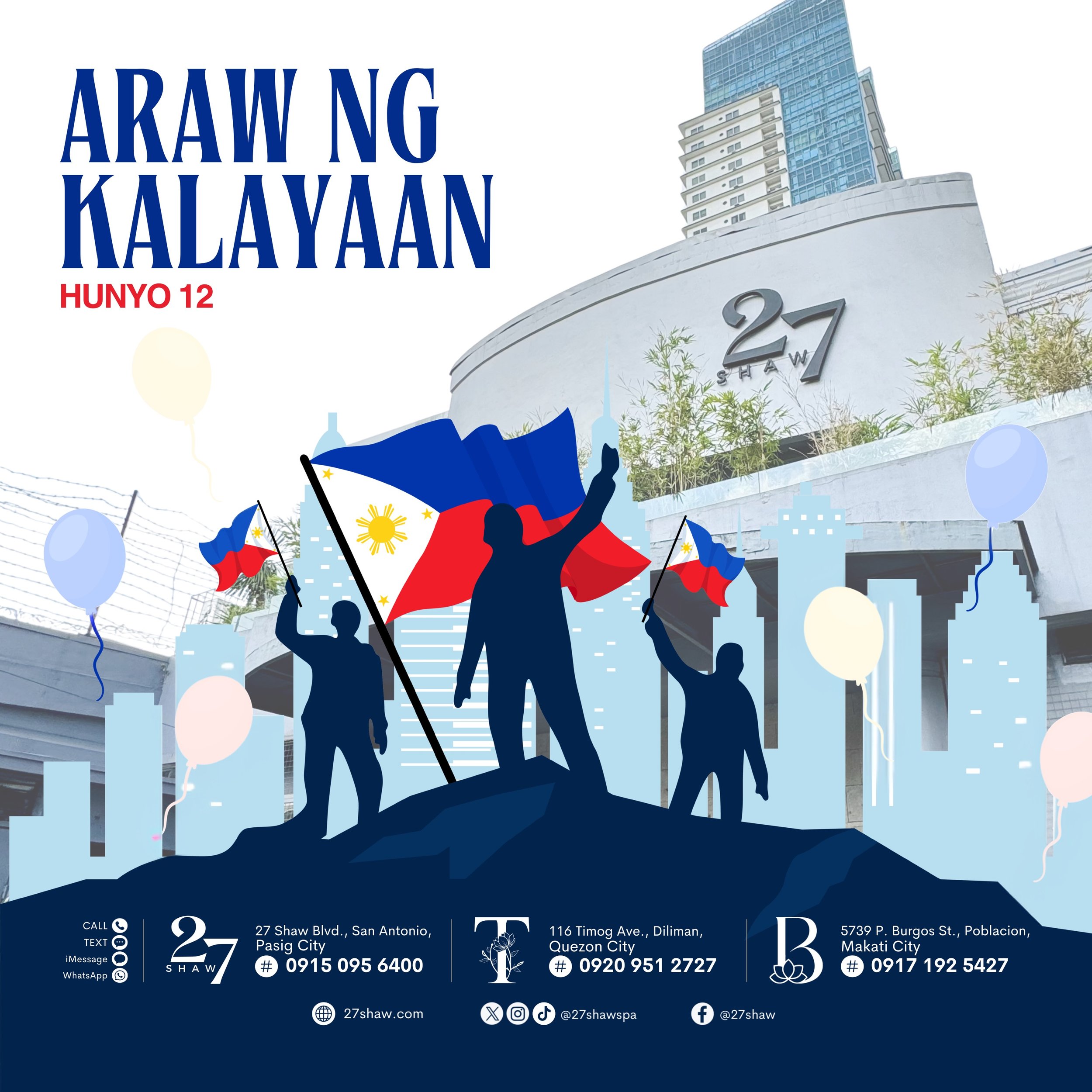 Honoring the legacy of freedom. Celebrating the spirit of the Filipino with pride, purpose, and renewal. 🇵🇭

#ThisIs27Shaw
#27Shaw #Tby27Shaw #Bby27Shaw