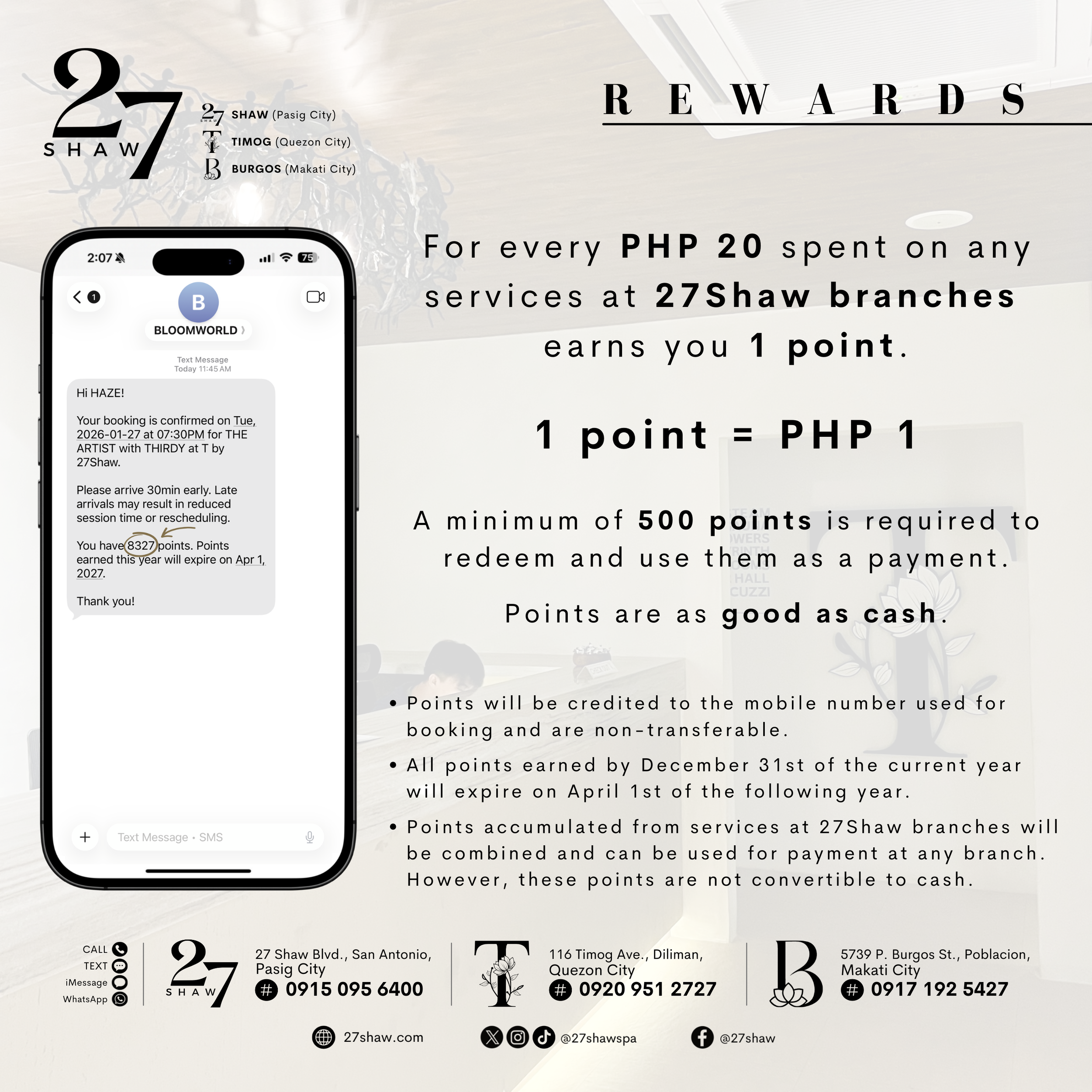 Rewards and Pointing System