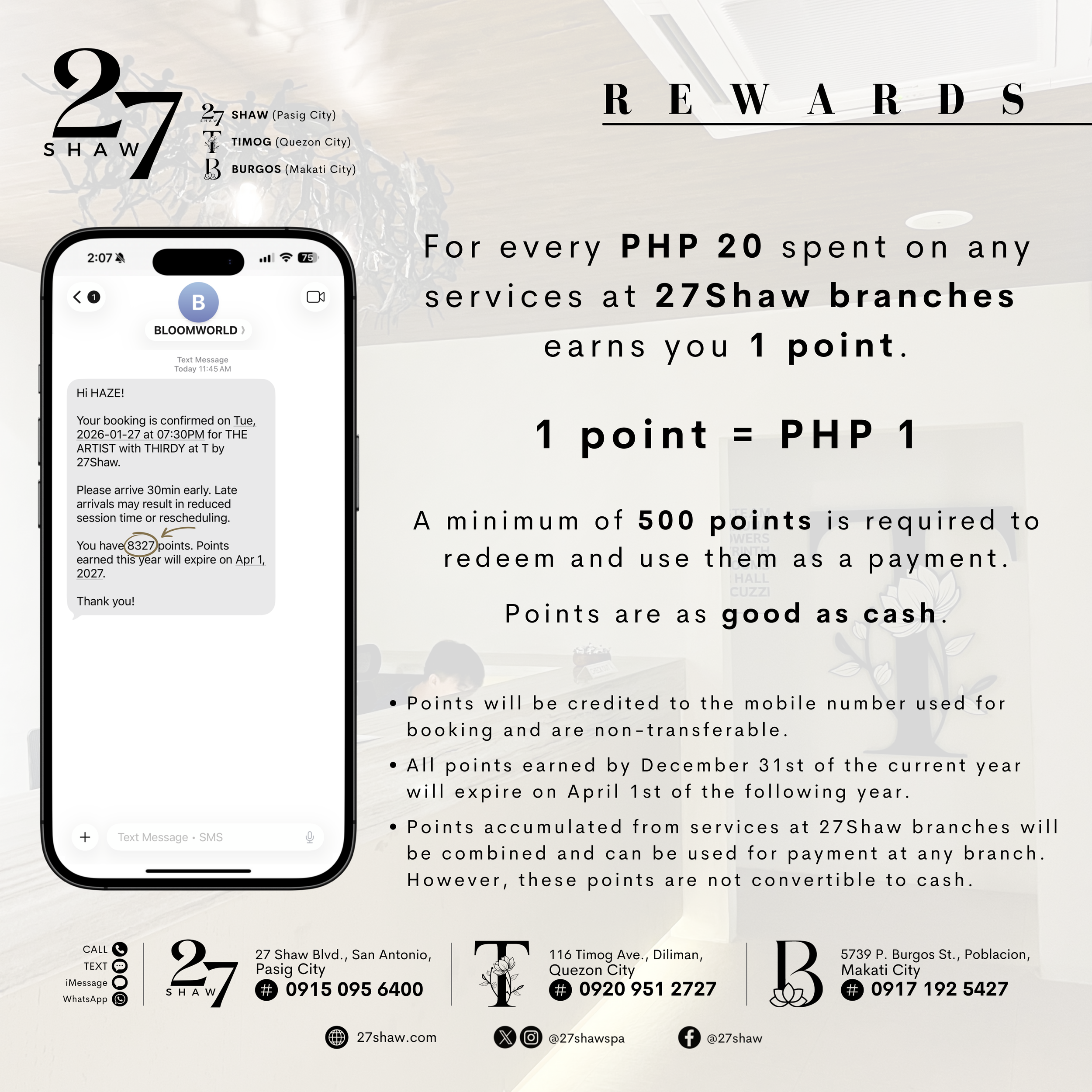 Rewards and Pointing System