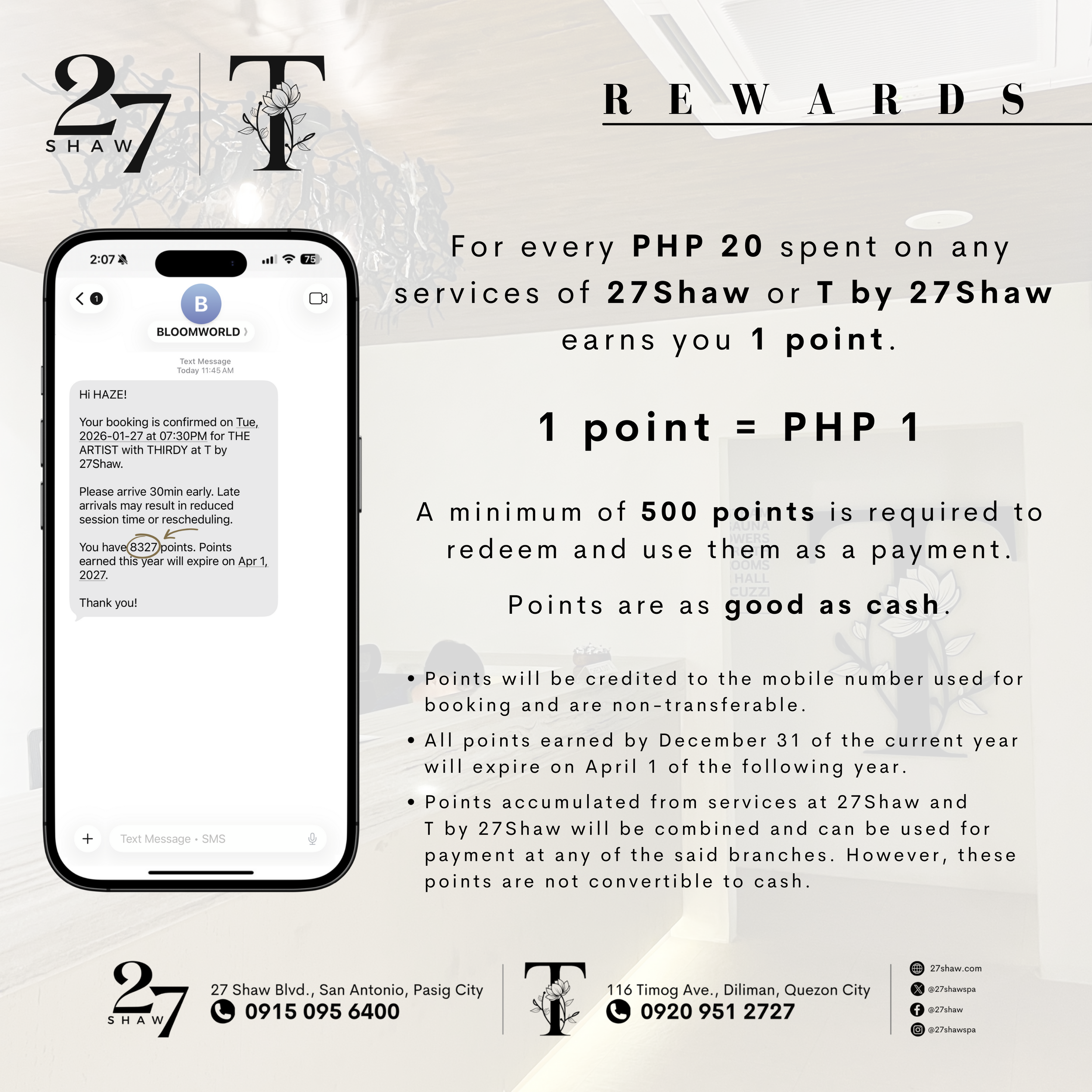 Rewards and Pointing System