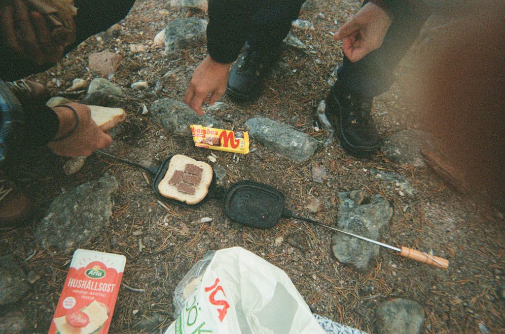 Abendessen vom Feuer