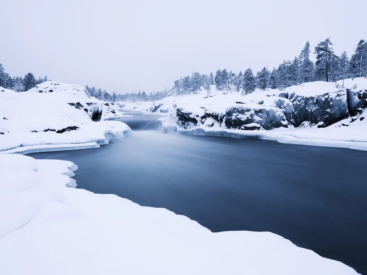 Trollforsen im Winter