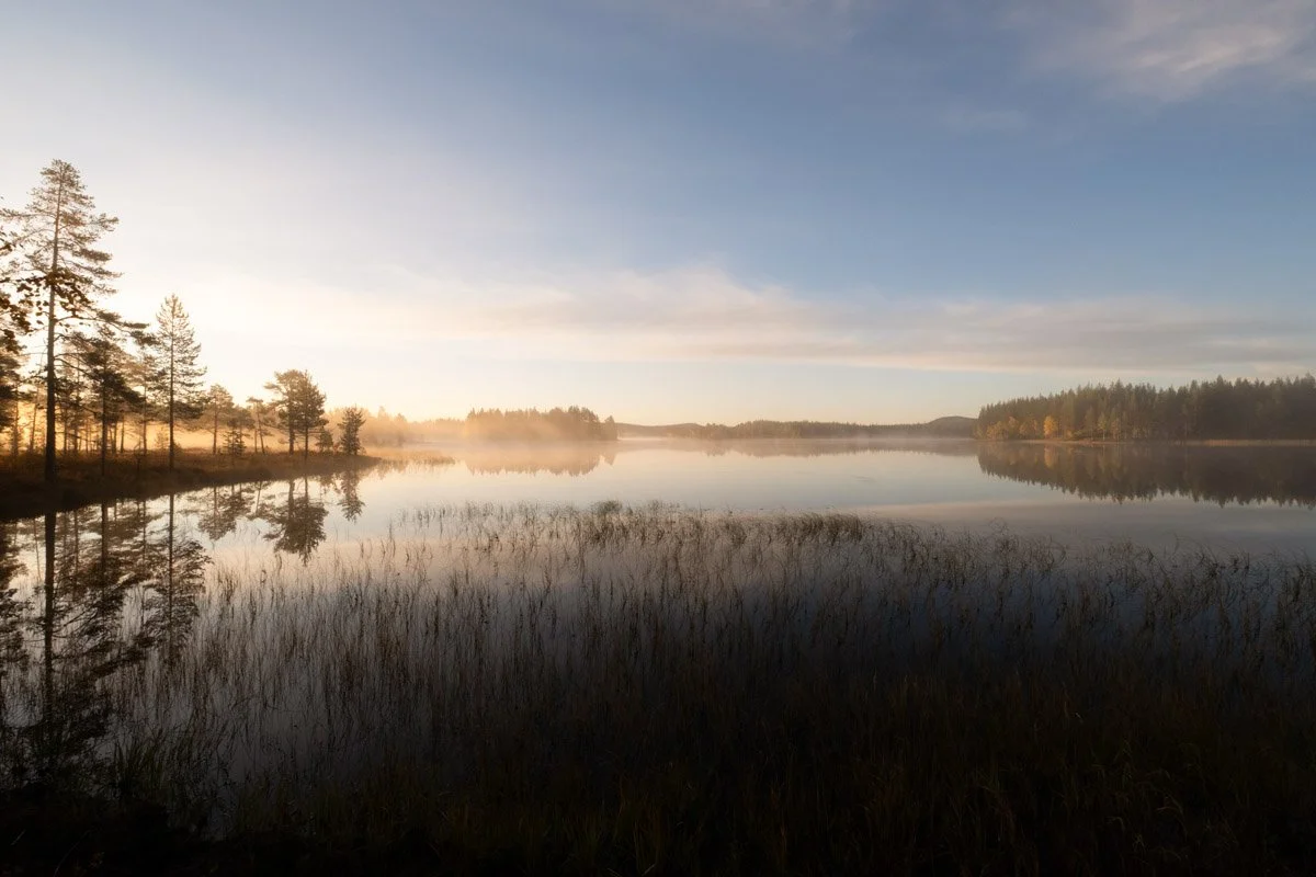 Der Sonnenaufgang in Schwedisch Lappland, fotografier mit einer Fuji X-T3