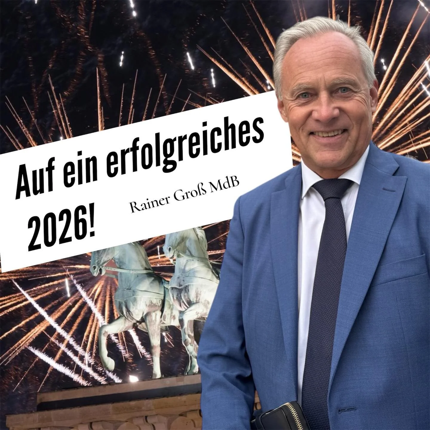 Ich w&uuml;nsche Ihnen einen ruhigen Jahresausklang und einen guten Beginn des Jahres 2026.
M&ouml;ge das neue Jahr von Gesundheit, Zuversicht und klaren Entscheidungen gepr&auml;gt sein.
Alles Gute f&uuml;r das kommende Jahr. Ihr Rainer Gro&szlig; M