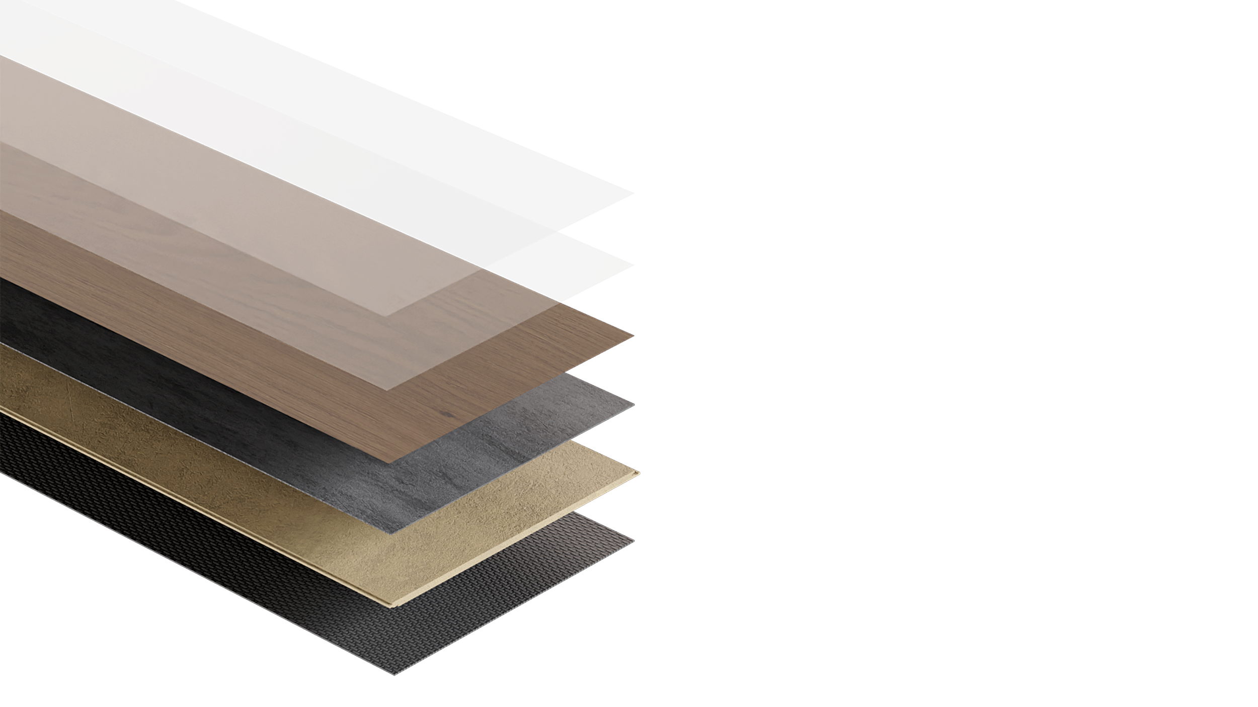 Camadas de diferentes materiais, incluindo madeira, metal, plástico e outros, empilhadas em diagonal.