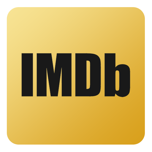 IMDb logo on a gold background.