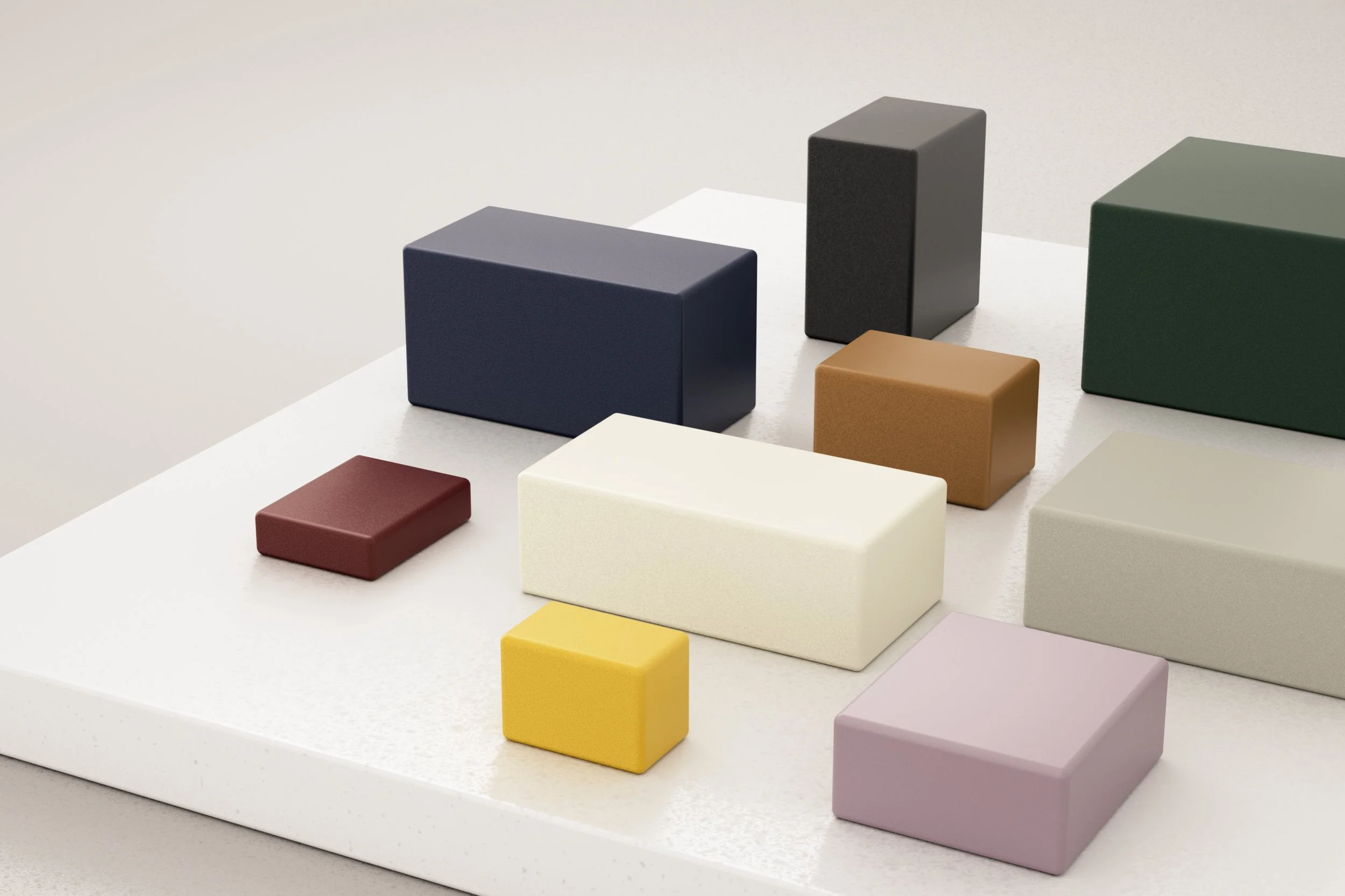 Tientallen RAL-kleuren.