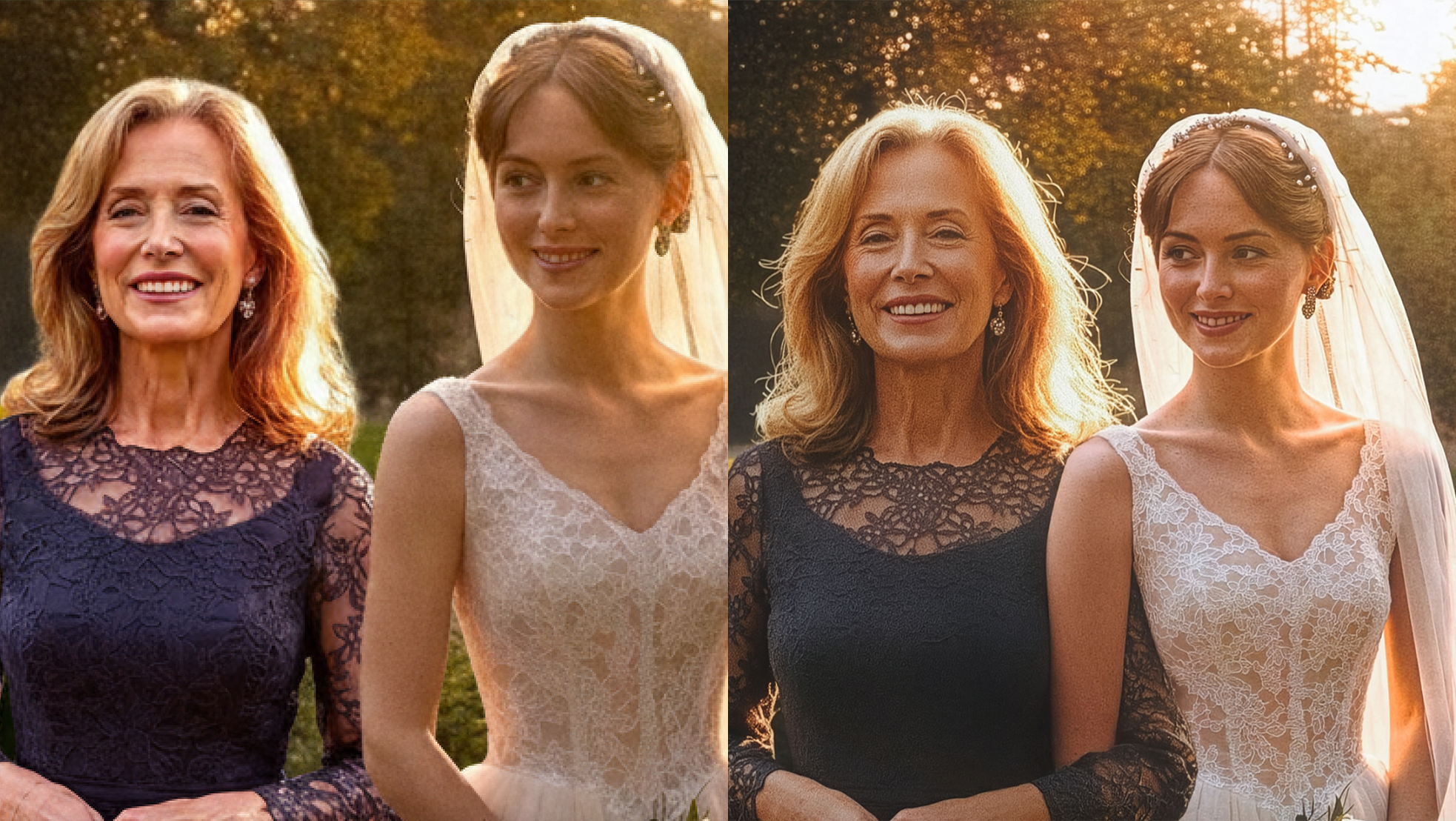 picture showing the difference between AI-assisted photo compositing with pixelation and editing a photo by hand that looks good enough to print