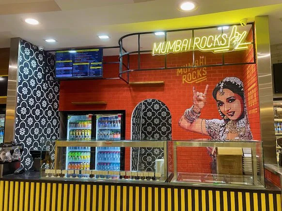 image of an Indian restaurant, Mumbai Rocks, where the complete lighting and electrical fit-out was completed by Price Family Electrical 