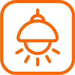 Indoor and outdoor lighting installation service icon – Perth electricians