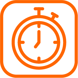 Icon symbolising timely electrical installations and limited downtime