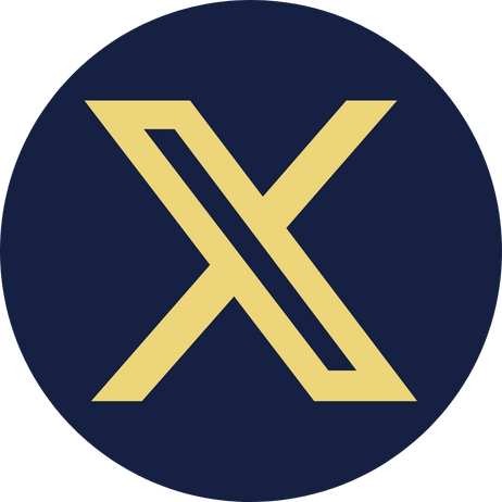 A logo with stylized golden lines forming an abstract 'X' on a dark circular background.