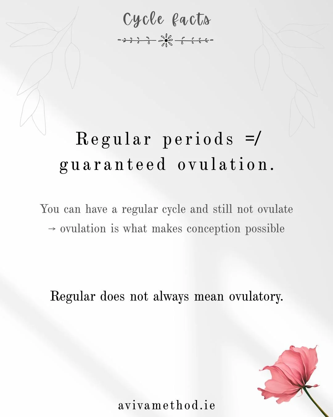 Regular cycles can look consistent on the surface, but ovulation is a separate event within that cycle.
Without ovulation, conception isn&rsquo;t possible &mdash; even if timing seems predictable.
This is something many women only realise when they s