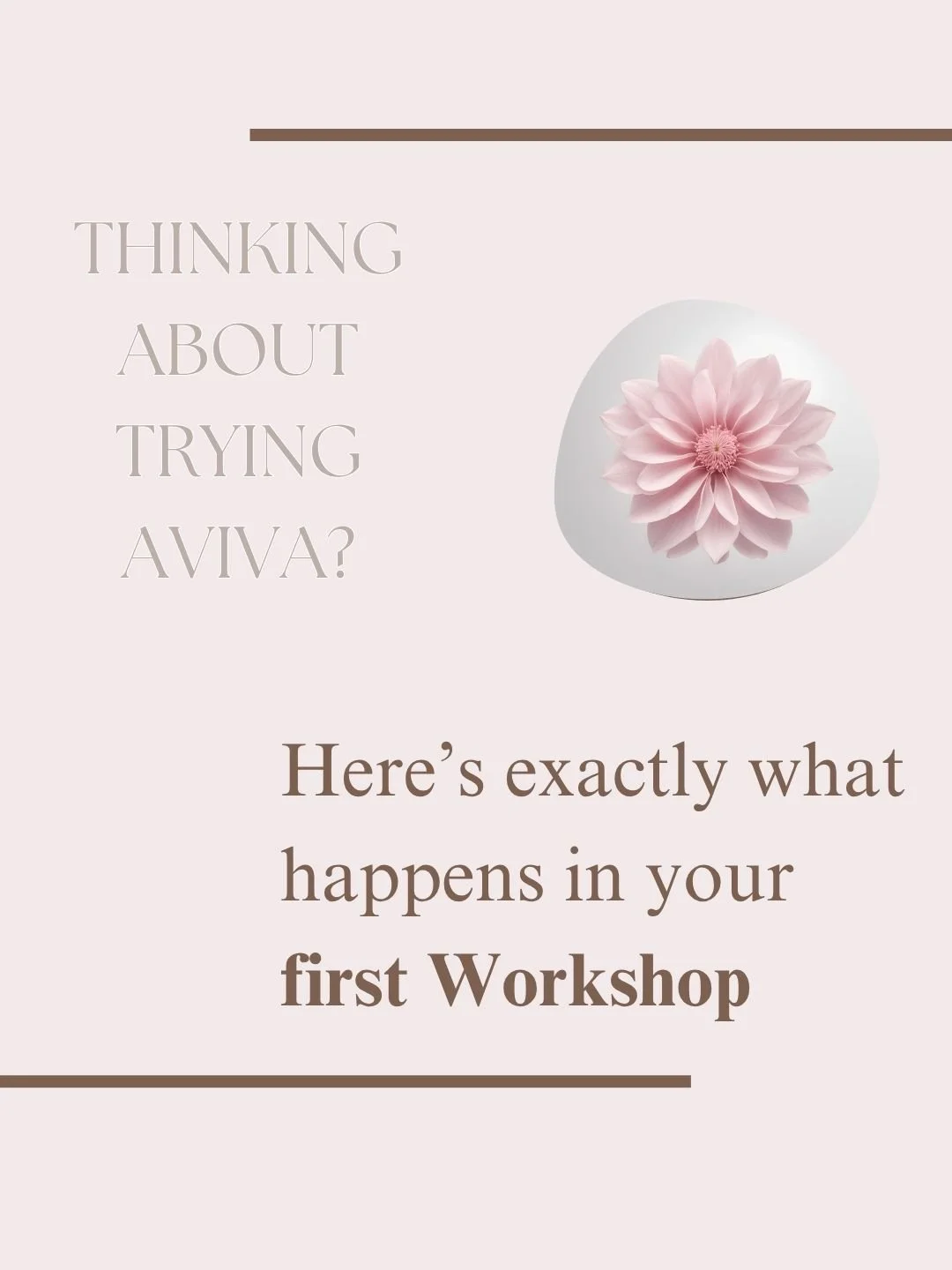 I created this visual to show you what actually happens in a Basic Aviva workshop &mdash; so you can decide if it feels right for you.

If you&rsquo;re curious, unsure, or just have questions, I&rsquo;m always happy to chat 🙂

You can message me, em