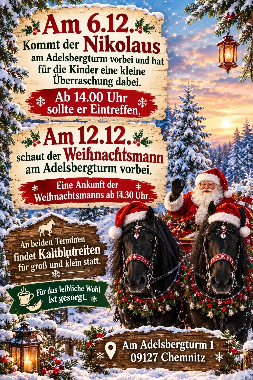 Nikolaus besucht den Adelsbergturm