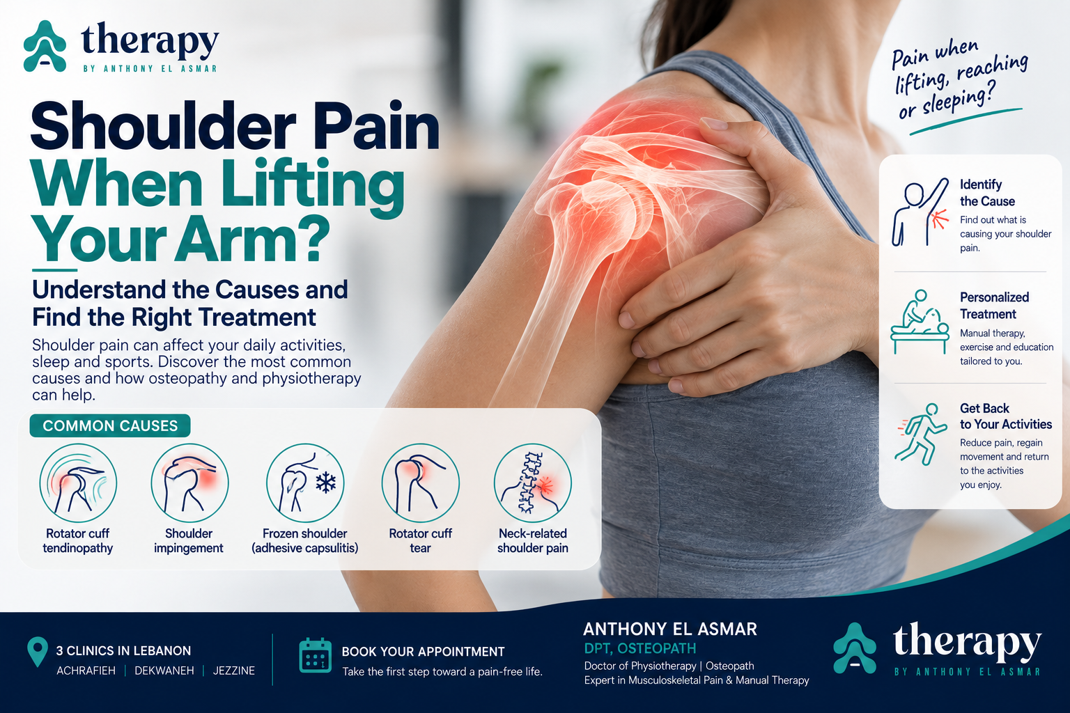 Shoulder Pain When Lifting Your Arm or Sleeping: 7 Common Causes and How to Treat Them